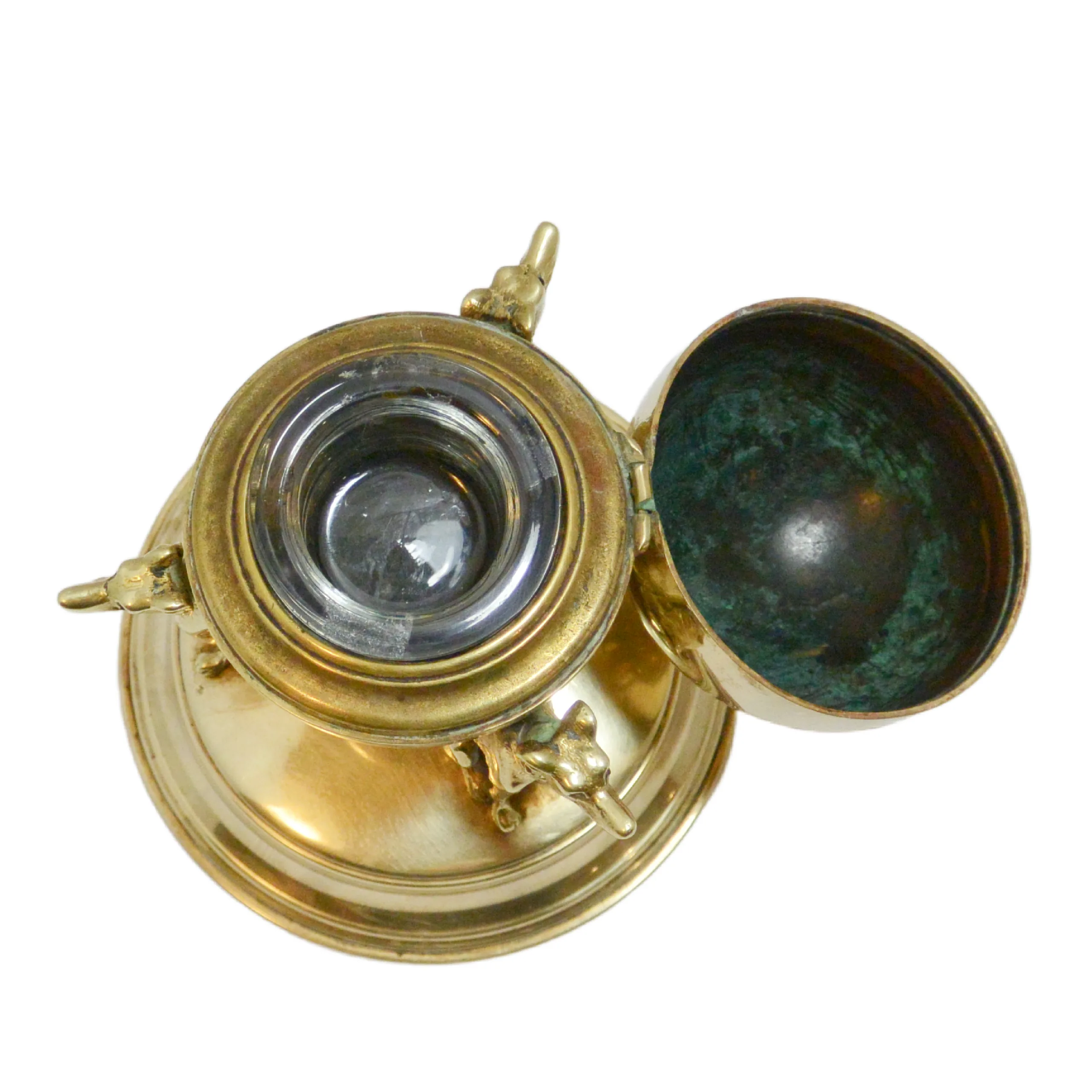 Antique Brass Whippet Inkwell c.1900 Germany - Image 9