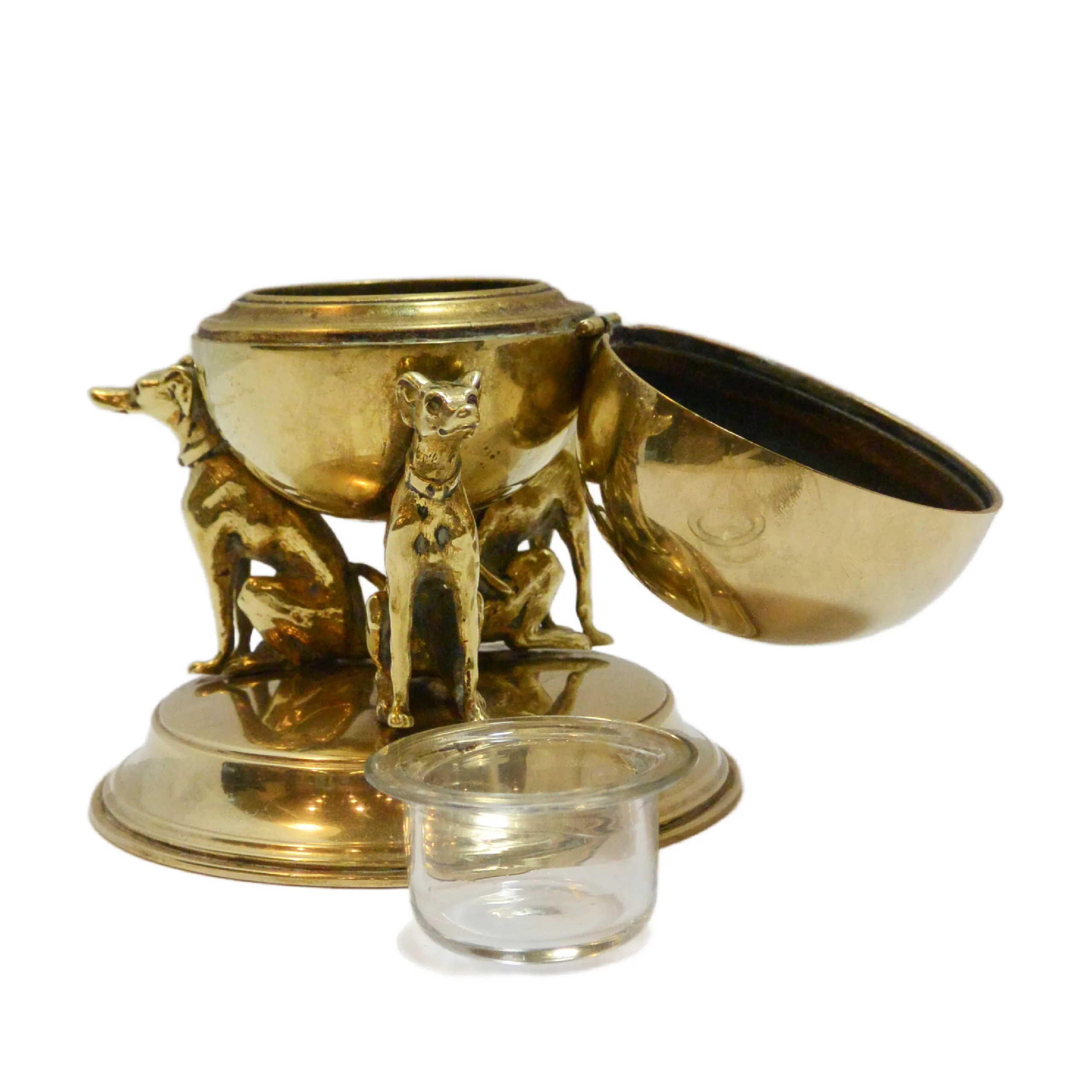 Antique Brass Whippet Inkwell c.1900 Germany - Image 8