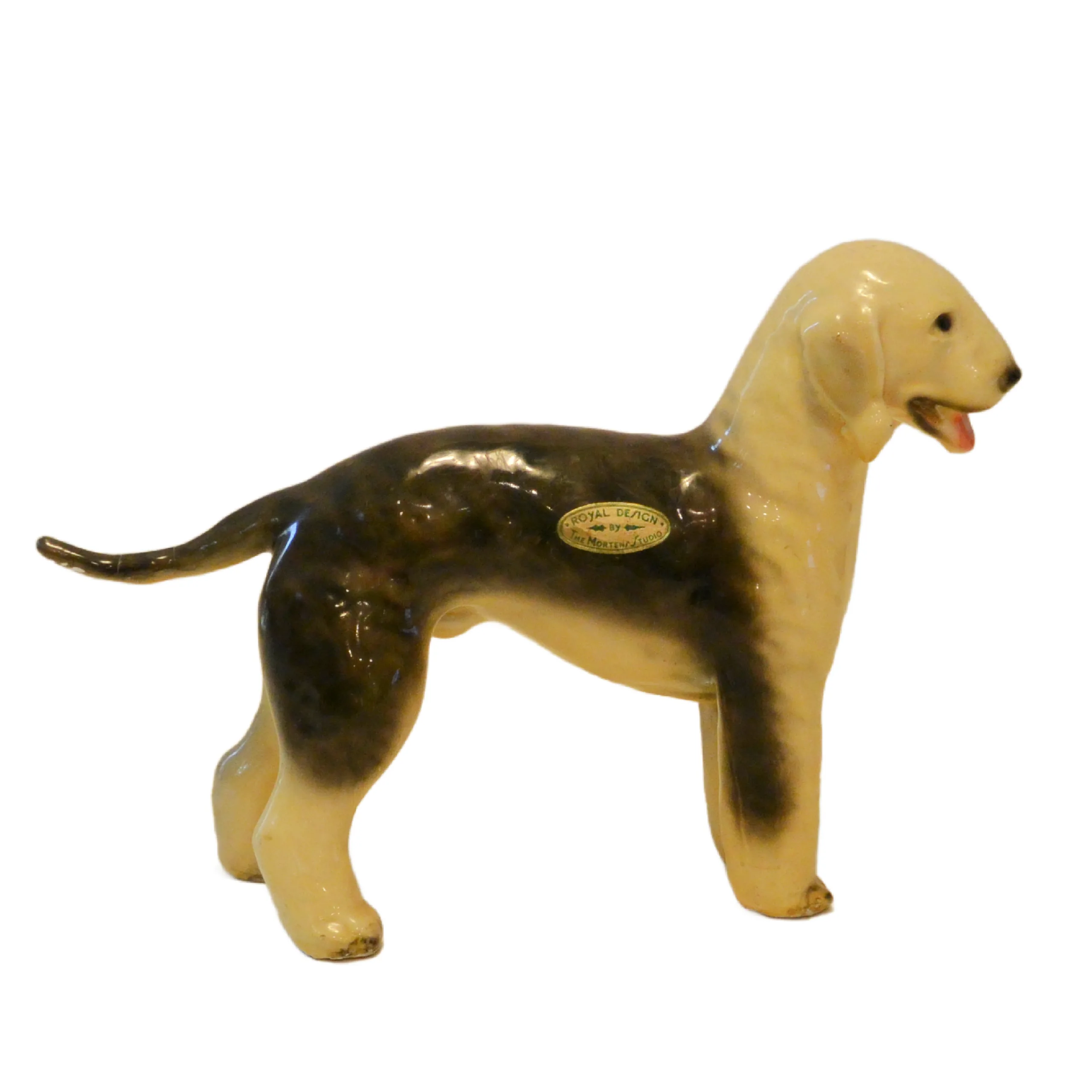 Antique Bedlington Terrier Dog Figurine Mortens Studio - Image 4