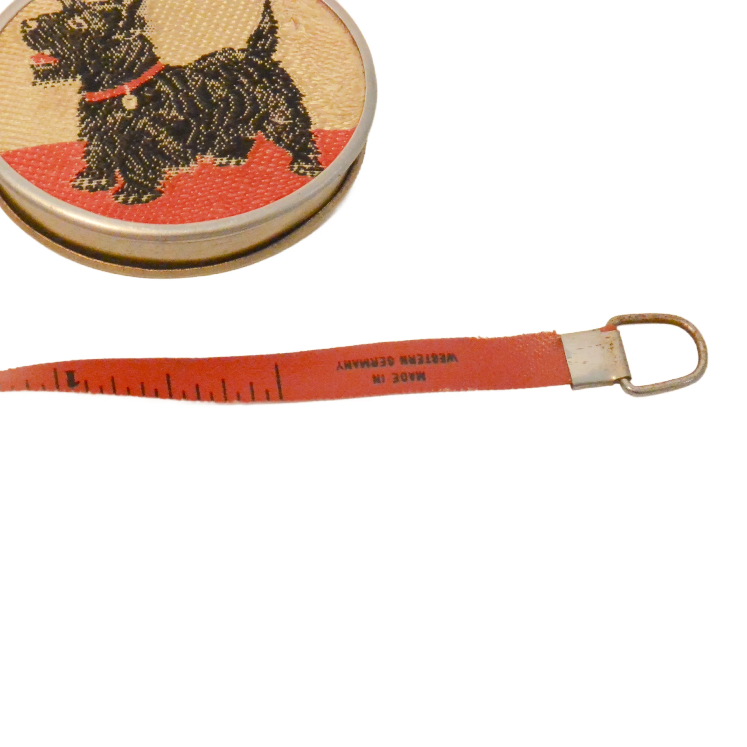 Vintage Scottish Terrier Dog Embroidered Measuring Tape W. Germany - Image 4