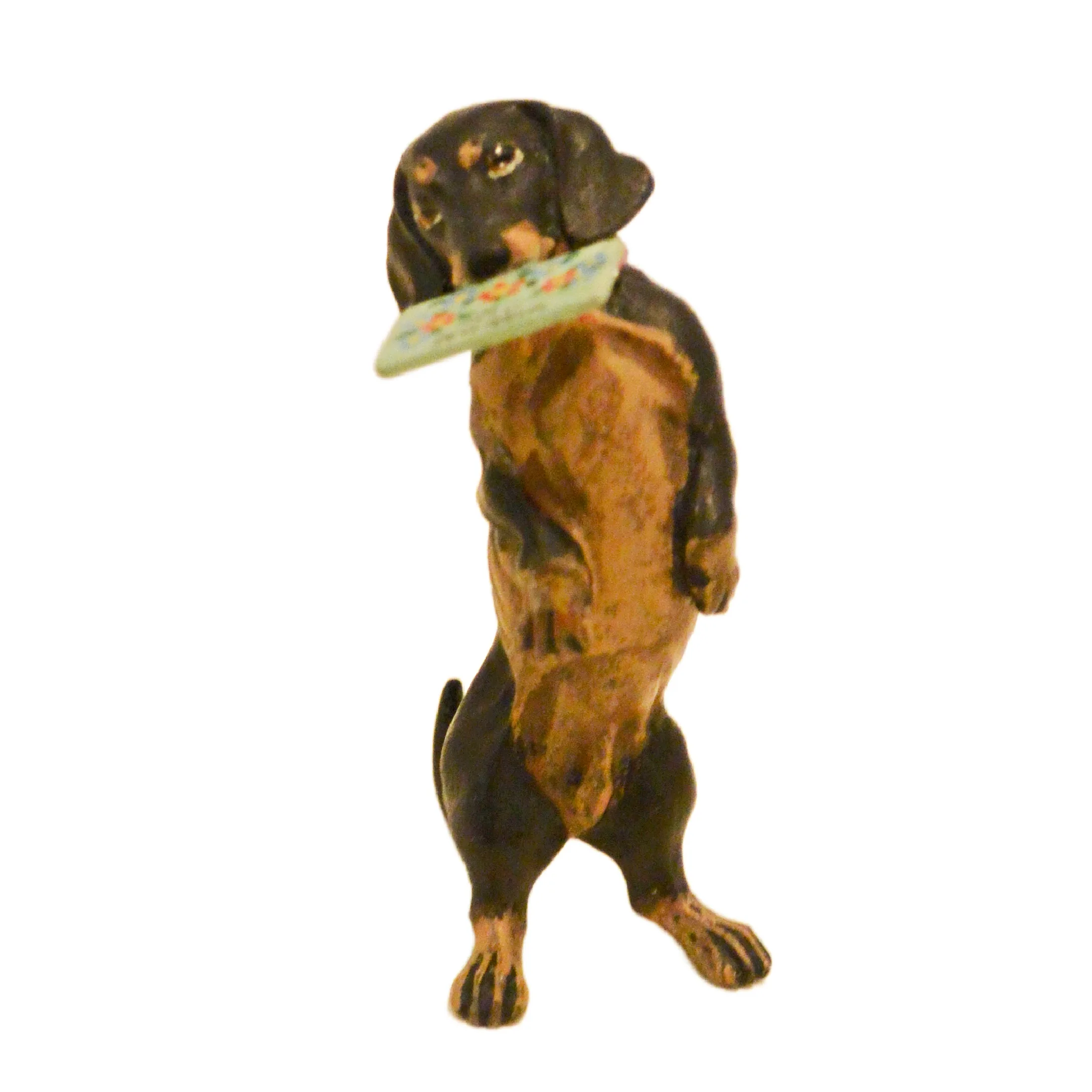 Austrian Bronze Dachshund Dog with Greeting Card - Image 4