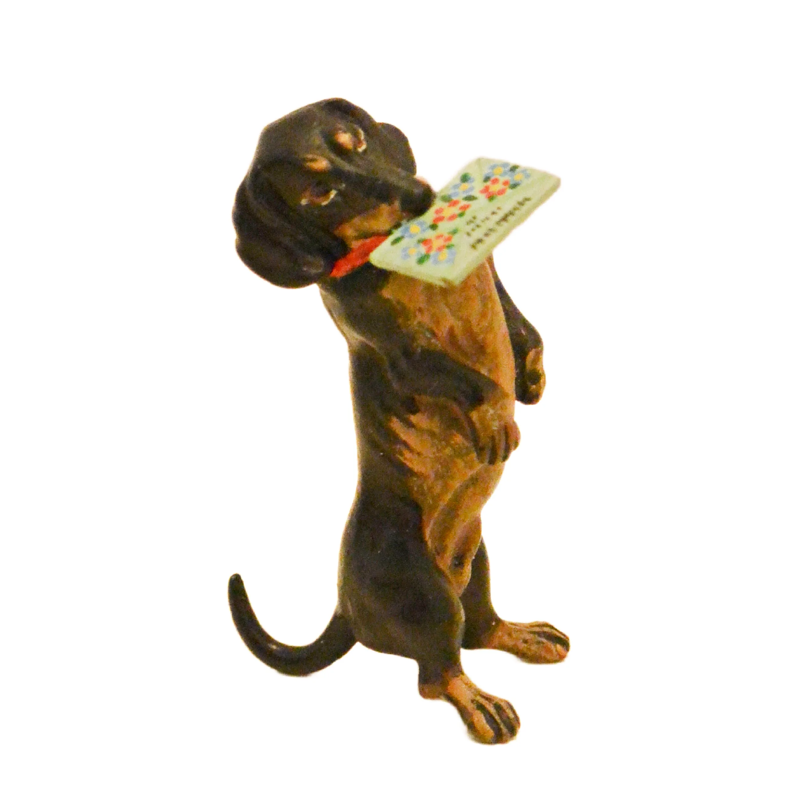 Austrian Bronze Dachshund Dog with Greeting Card - Image 7