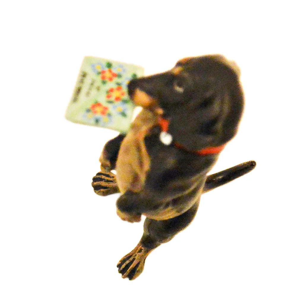 Austrian Bronze Dachshund Dog with Greeting Card - Image 8