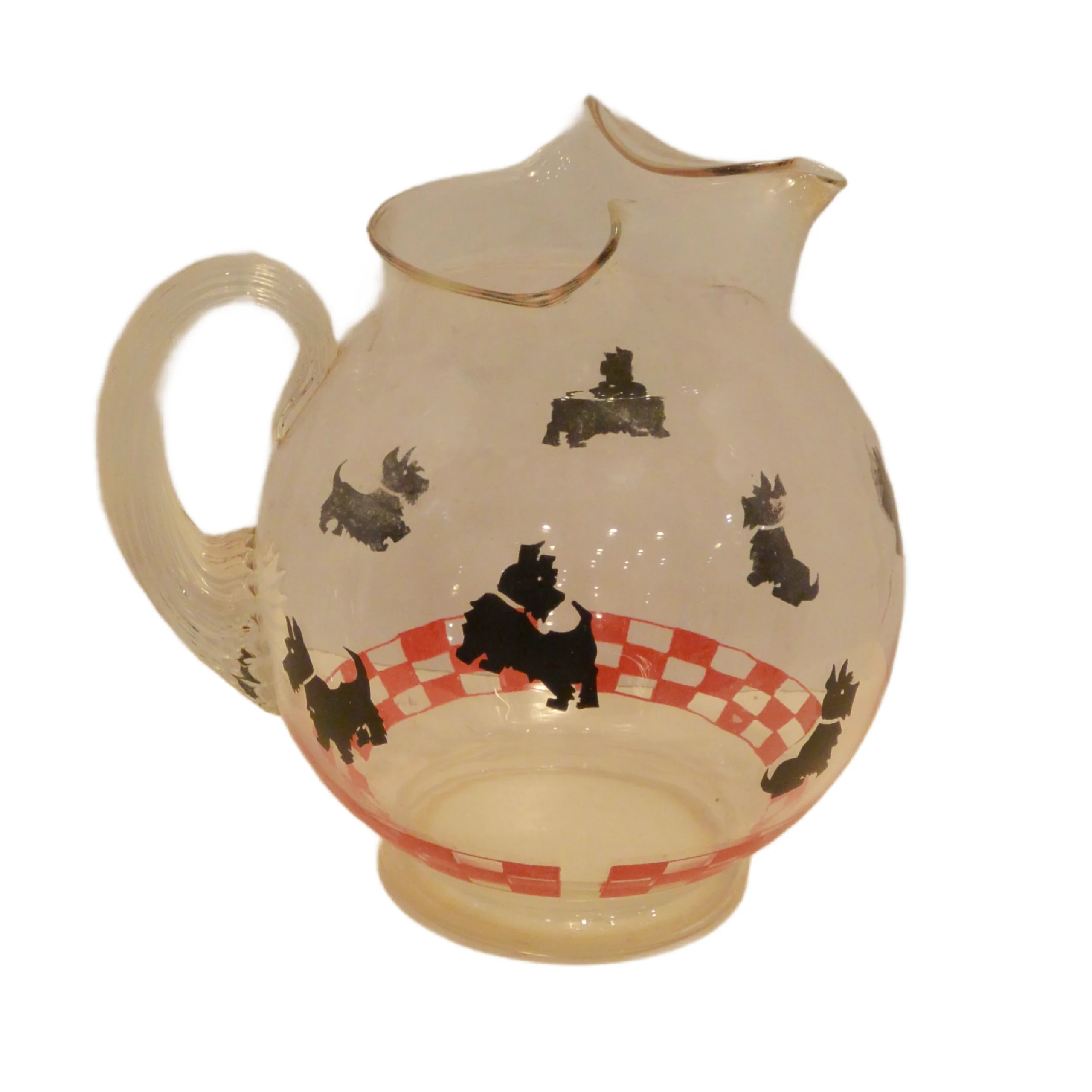 Vintage Federal Glass Scottie Pitcher & 6 Matching Tumbler Set - Image 3