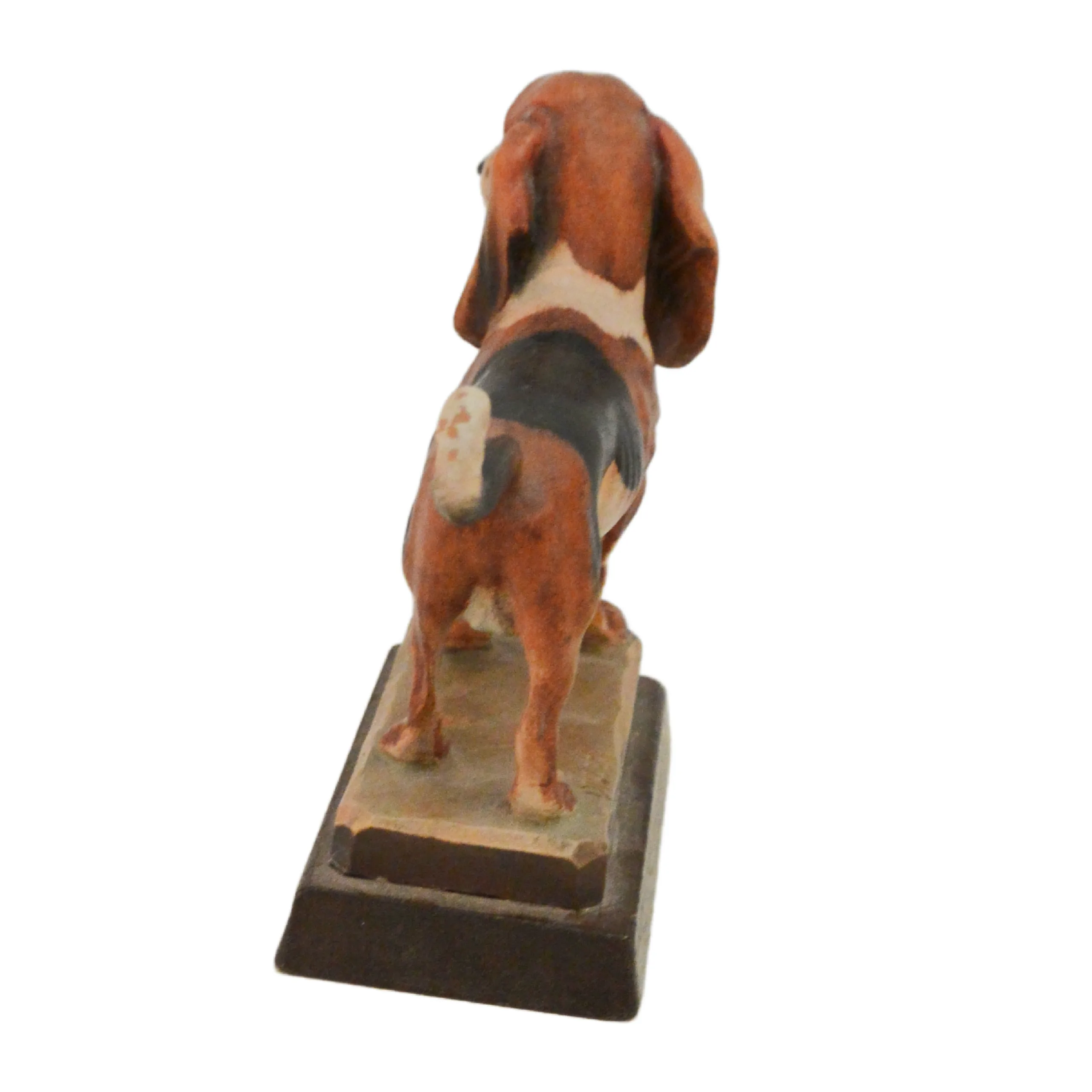 Anri Wood Carved Basset Hound Signed Diller - Image 8