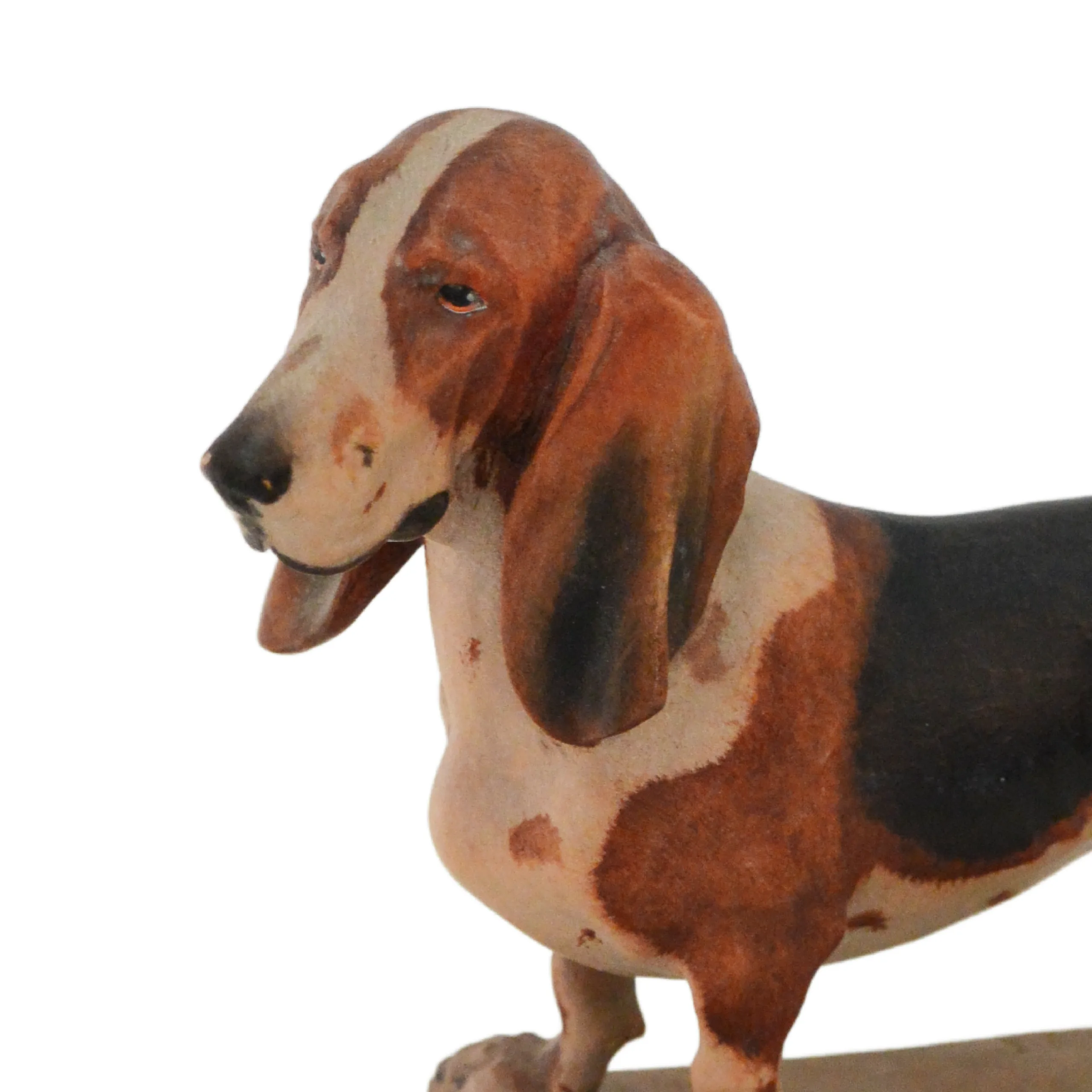 Anri Wood Carved Basset Hound Signed Diller - Image 4