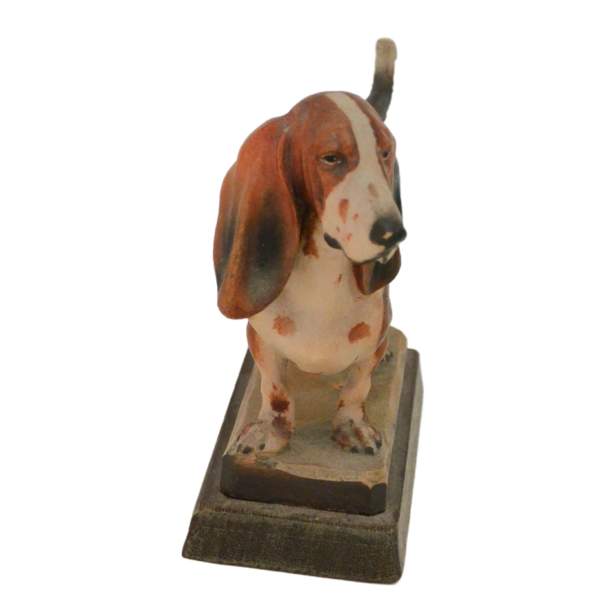 Anri Wood Carved Basset Hound Signed Diller - Image 5
