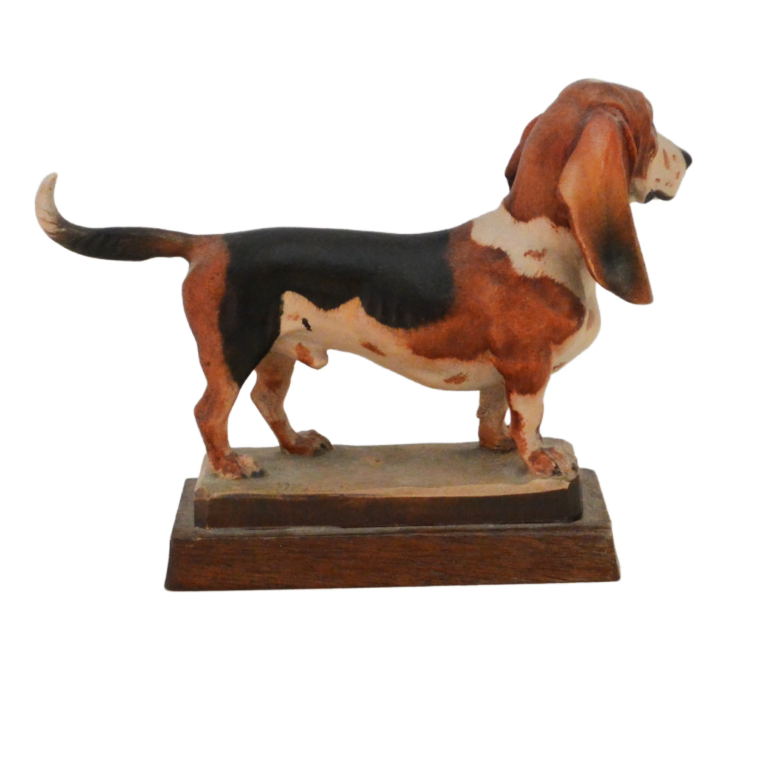 Anri Wood Carved Basset Hound Signed Diller - Image 7