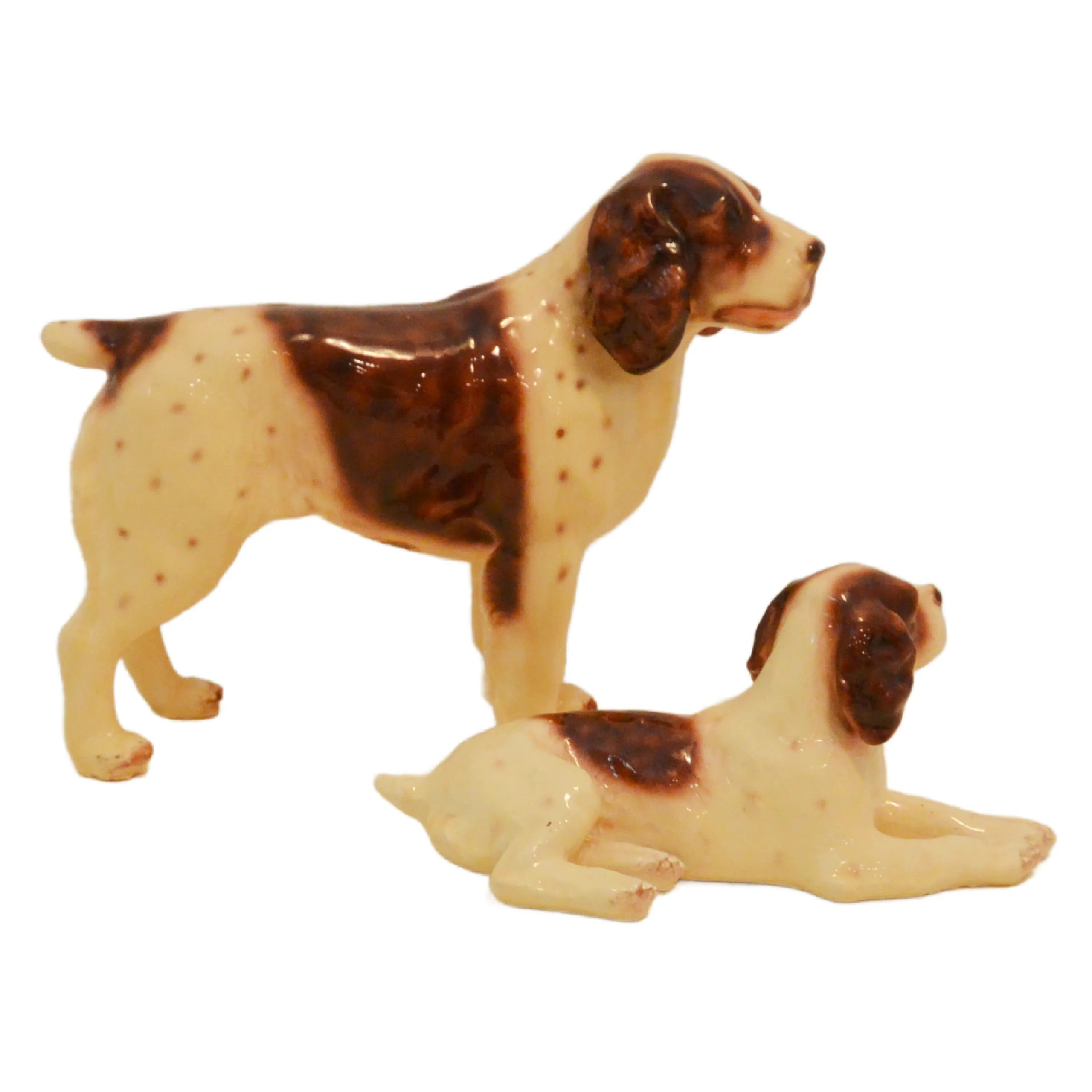 Vintage Brittany Spaniel and Puppy Figurines Mortens Studio - Image 5
