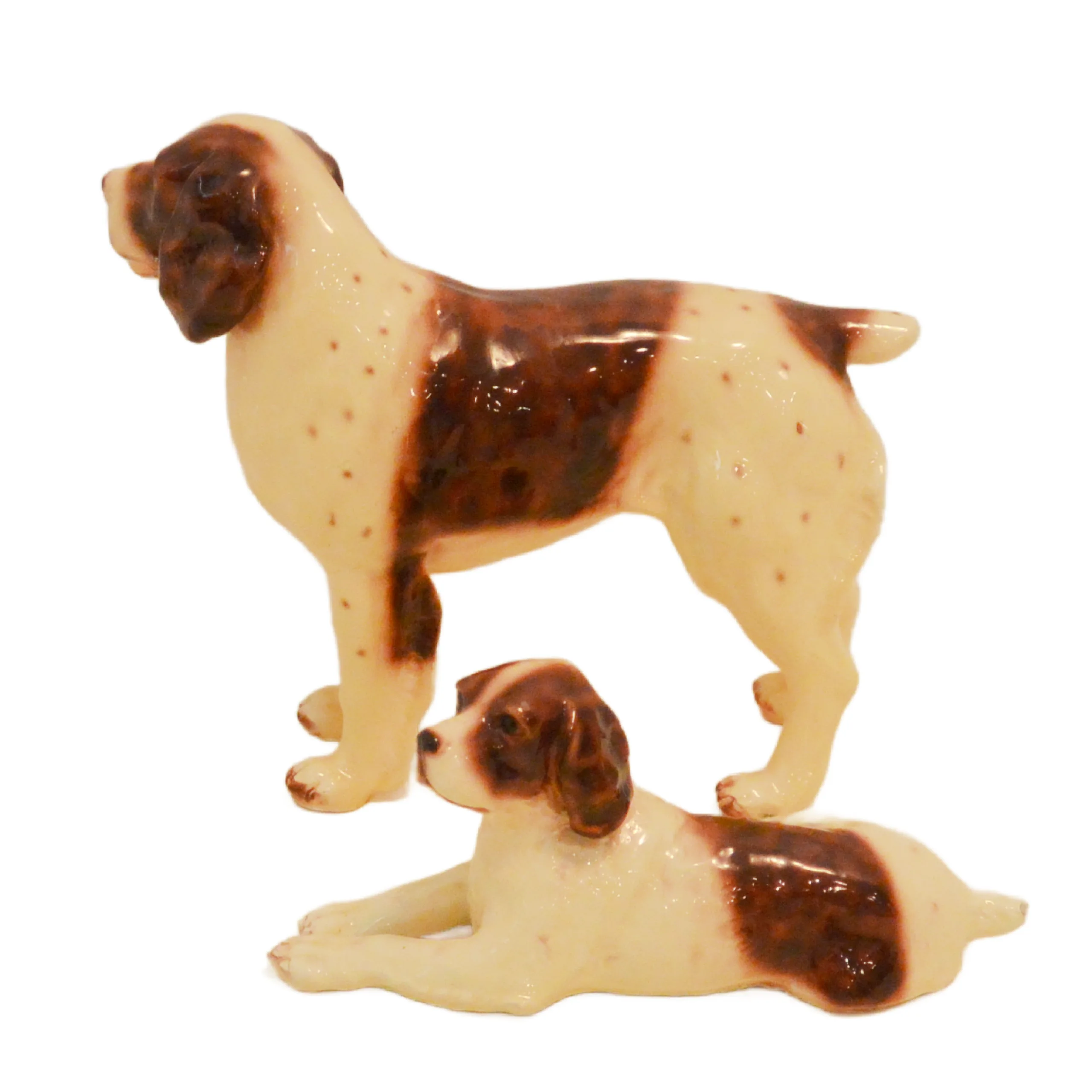 Vintage Brittany Spaniel and Puppy Figurines Mortens Studio - Image 7