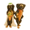 Austrian Bronze Dachshund Dog Bride & Groom