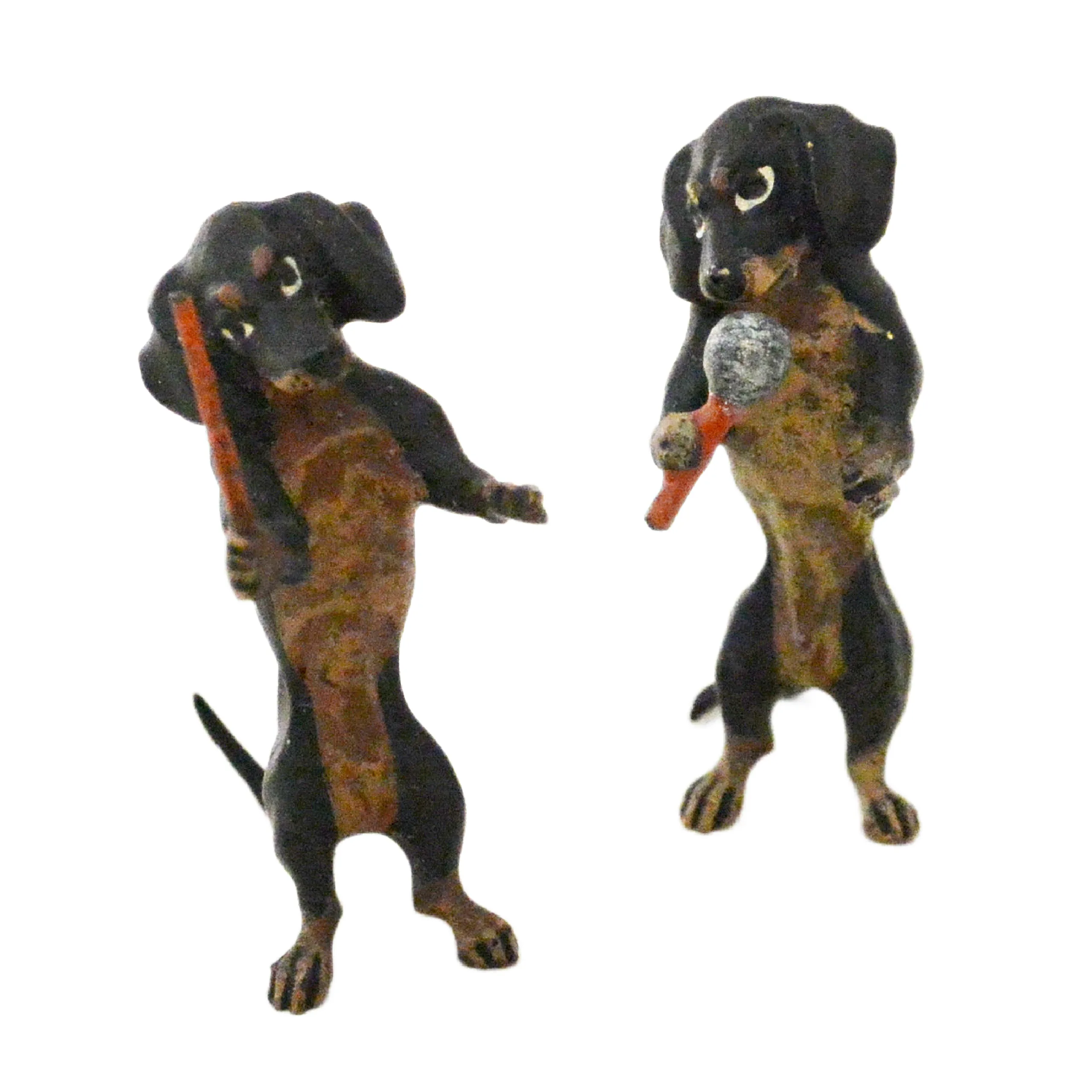 Austrian Cold-Painted Bronze Dachshund Dog Dance Band - Image 4