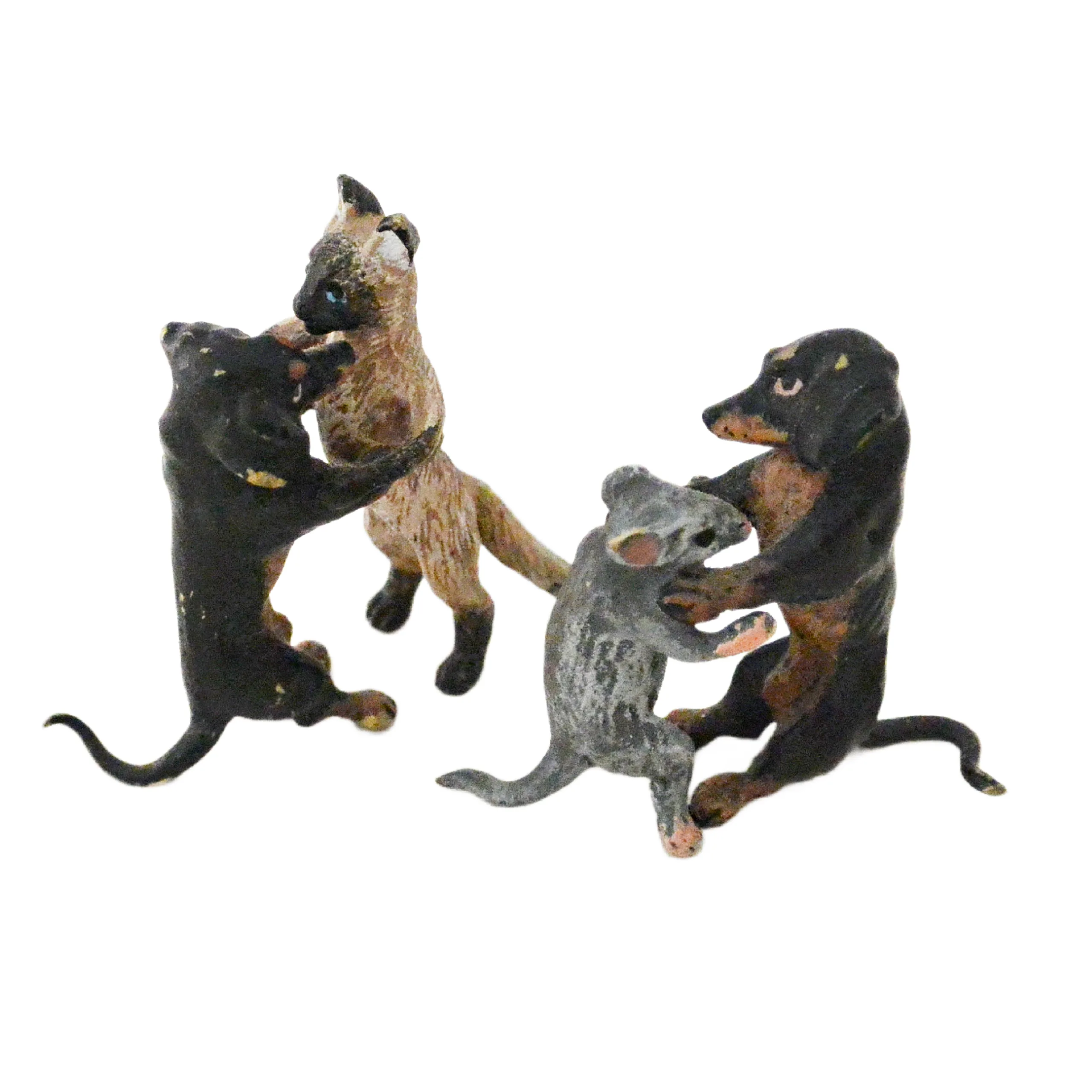 Austrian Cold-Painted Bronze Dachshund Dog Dance Band - Image 8