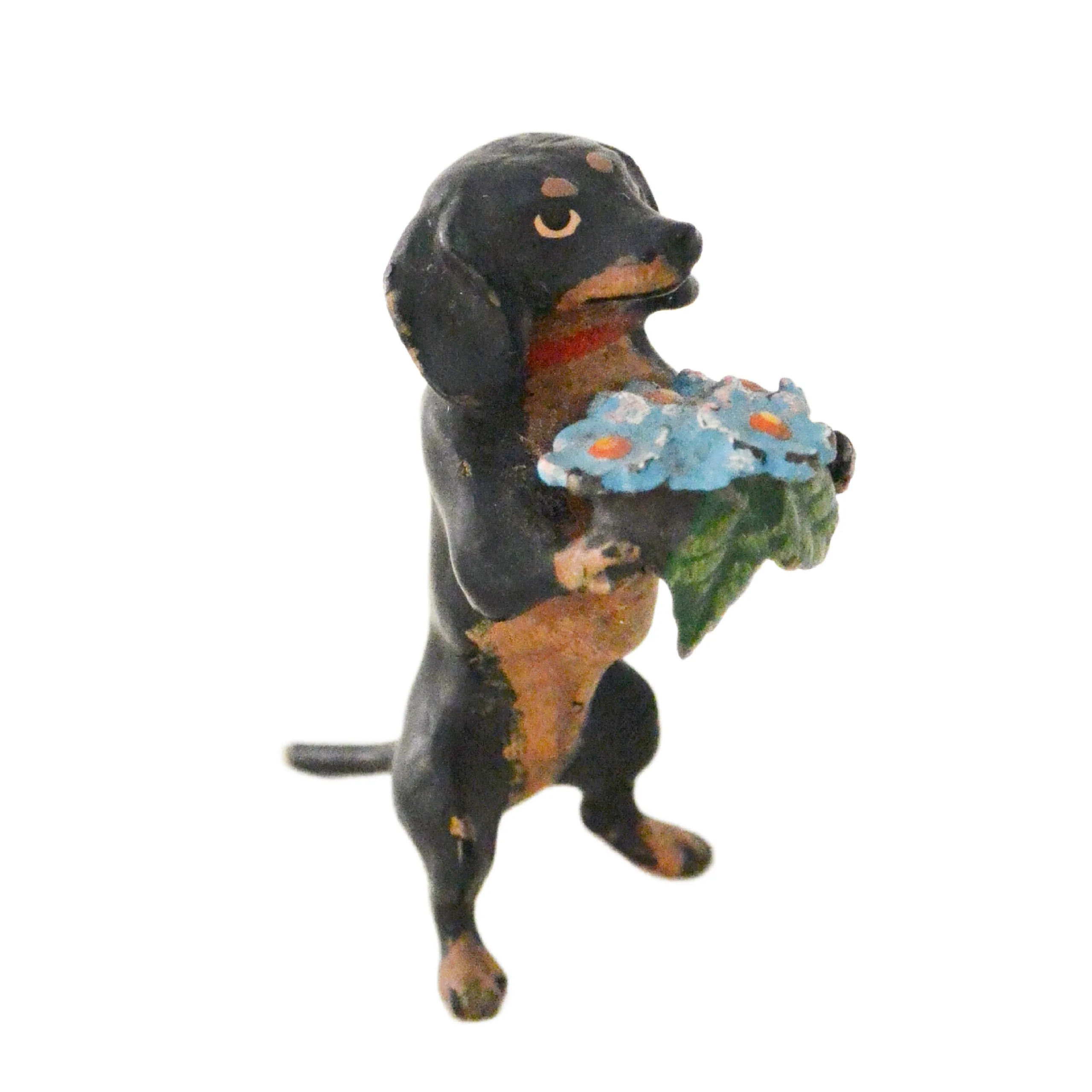 Austrian Bronze Dachshund Dog with Bouquet - Image 2