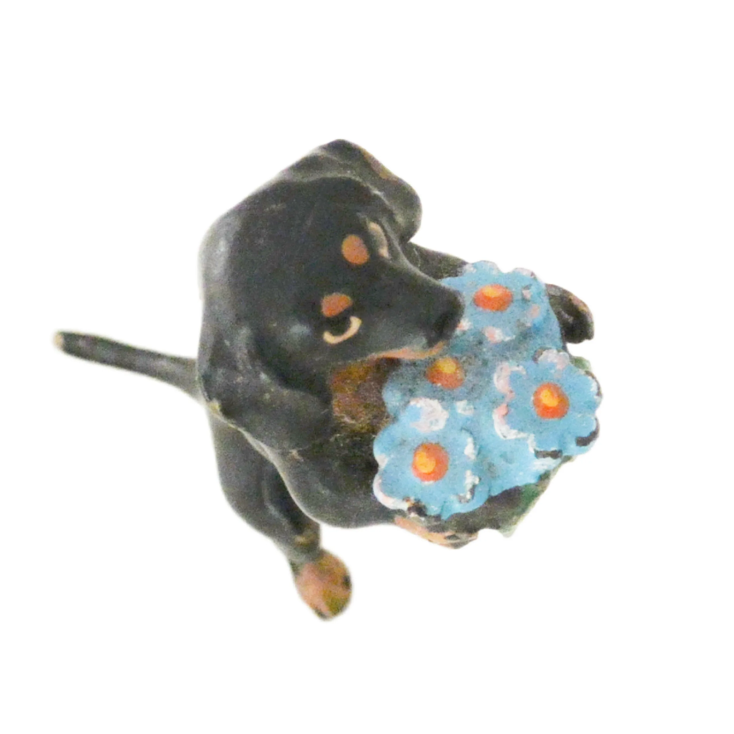 Austrian Bronze Dachshund Dog with Bouquet - Image 7