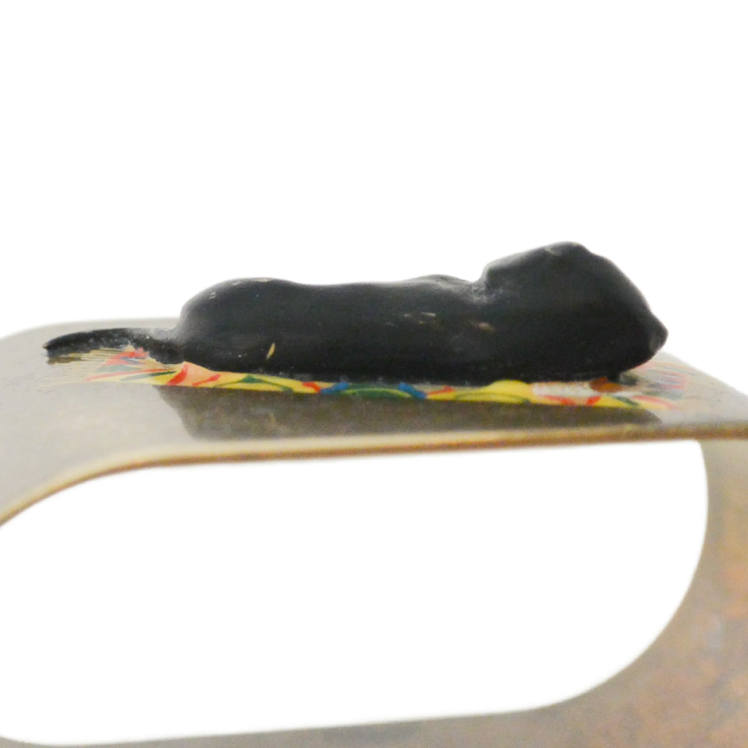 Austrian Cold-Painted Bronze Franz Bergman Napkin Ring with Dachshund - Image 5