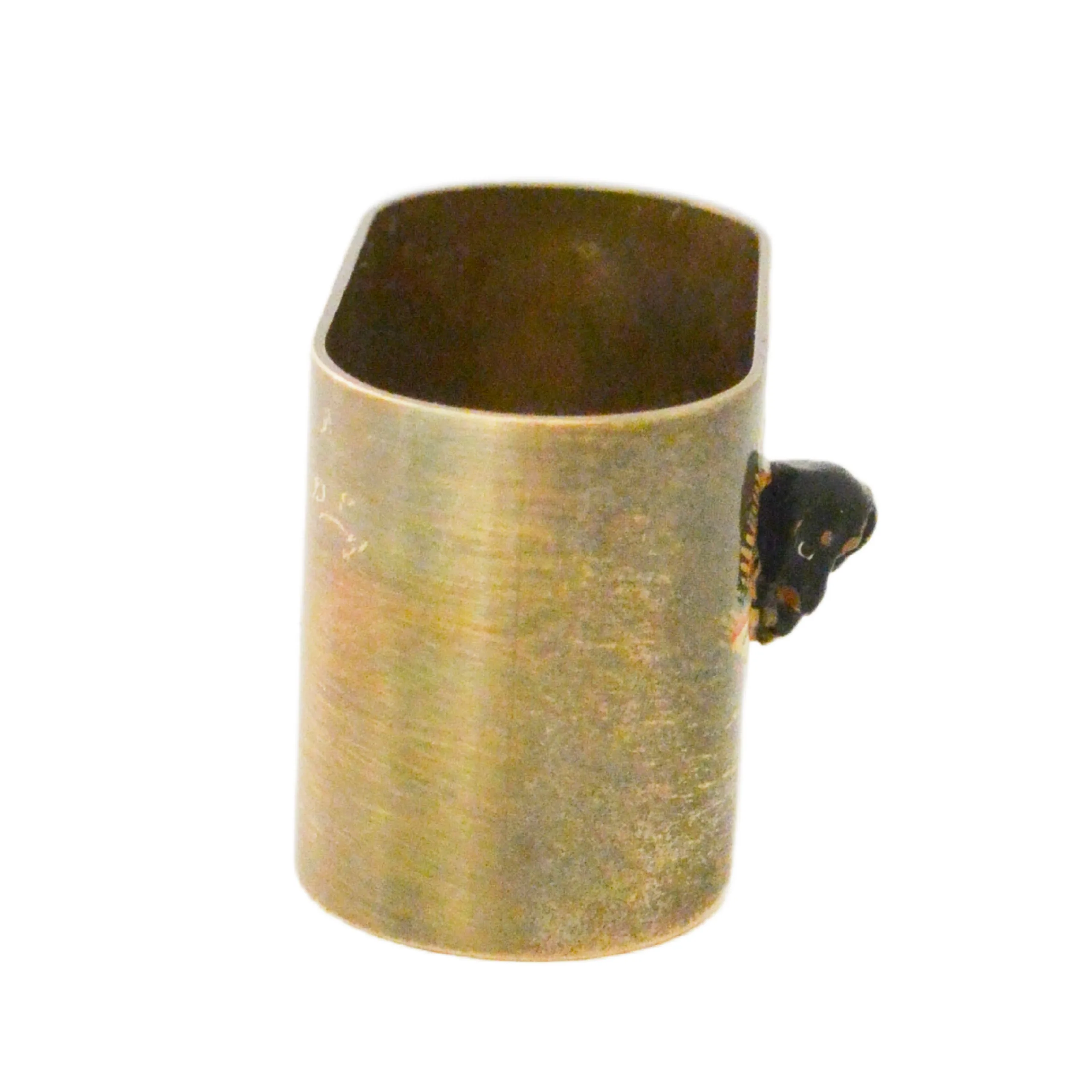 Austrian Cold-Painted Bronze Franz Bergman Napkin Ring with Dachshund - Image 4