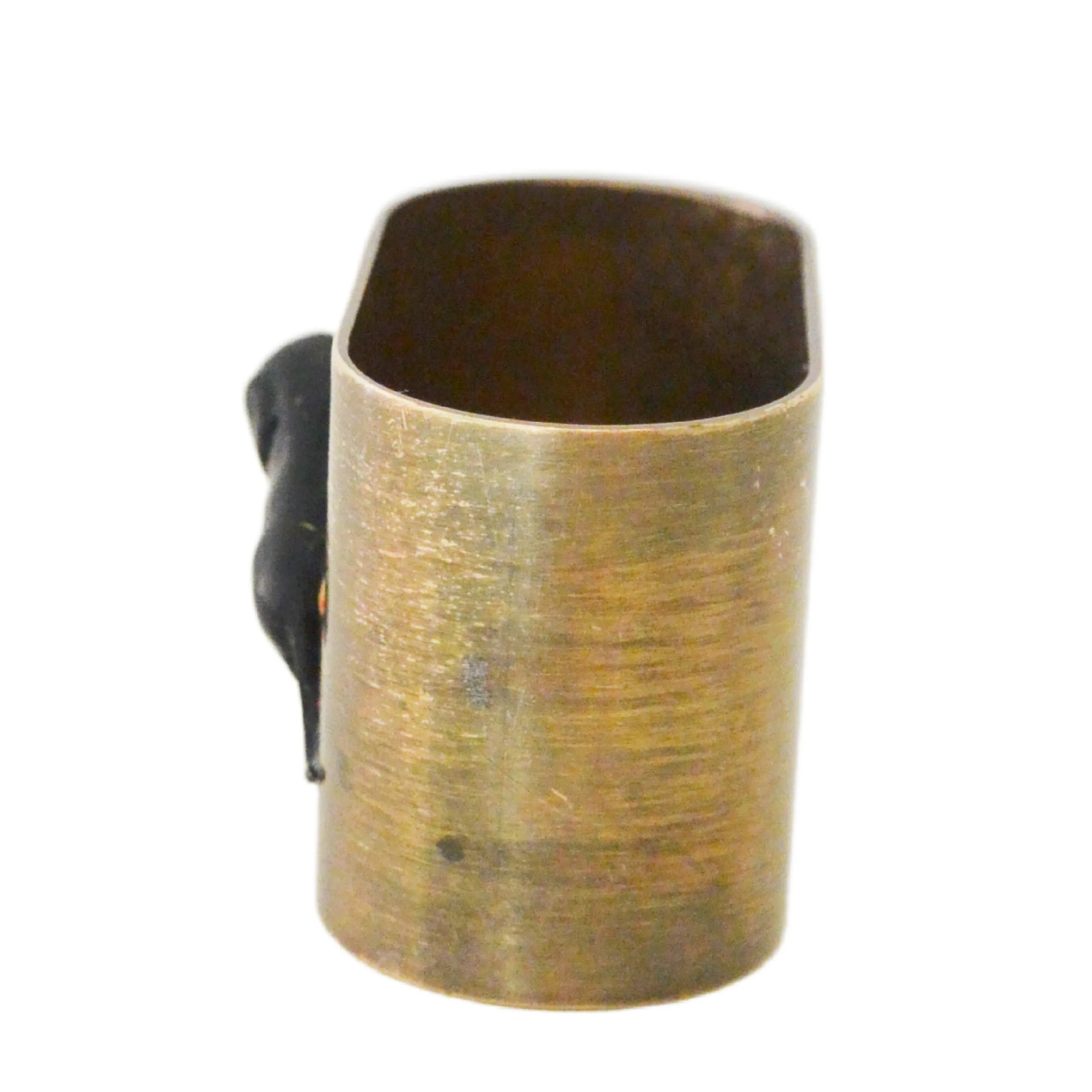 Austrian Cold-Painted Bronze Franz Bergman Napkin Ring with Dachshund - Image 6