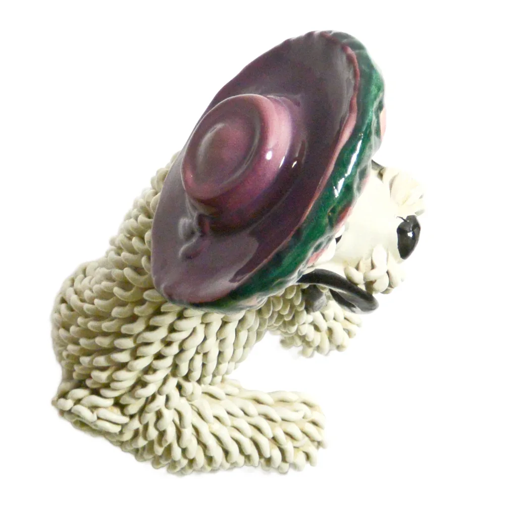 Vintage Italian Spaghetti Maltese Dog with Bonnet c.1950's - Image 7