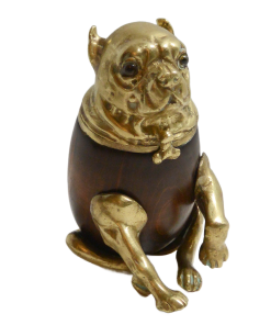 Alternative view of Vintage Bronze Arthur Court Pug Dog Box