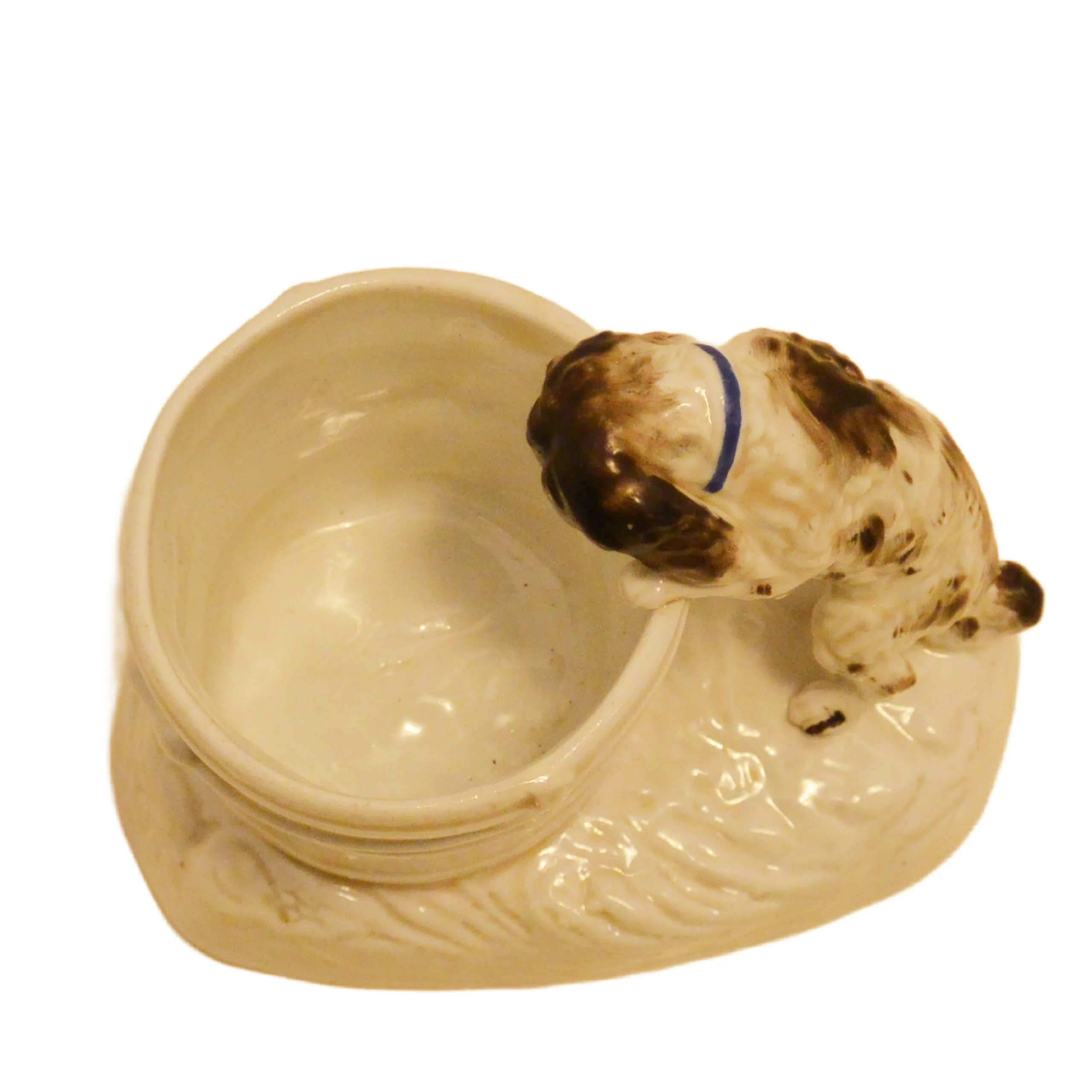 German Porcelain Match Holder with Figural Spaniel Dog - Image 8