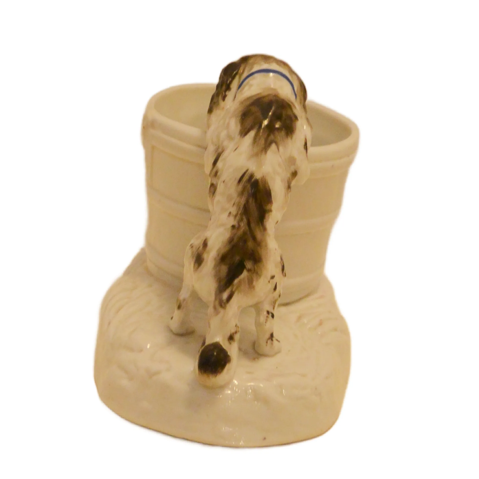 German Porcelain Match Holder with Figural Spaniel Dog - Image 7