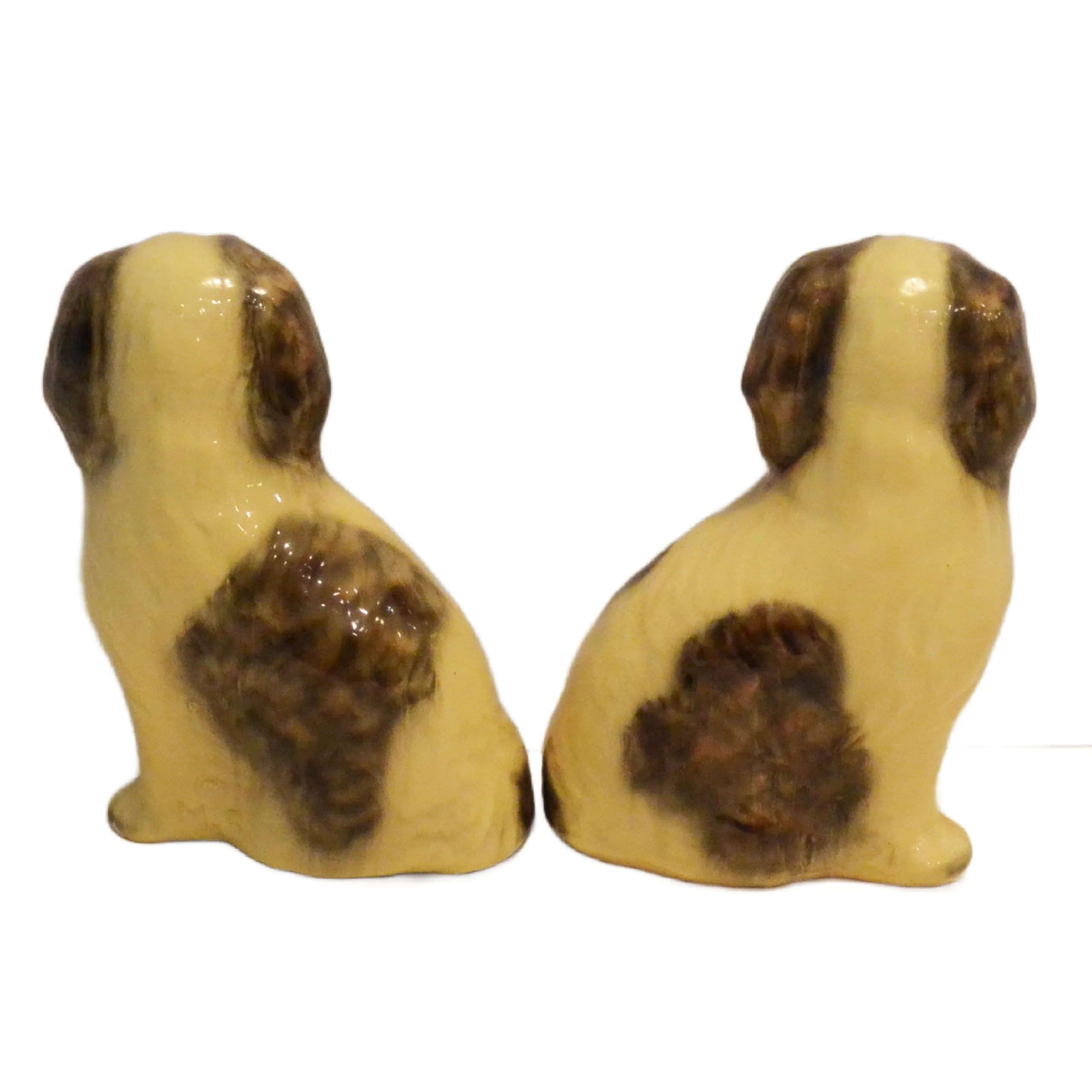 Large Staffordshire Style Mortens Studio Japanese Chin Dogs - Image 5