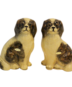 Large Staffordshire Style Mortens Studio Japanese Chin Dogs