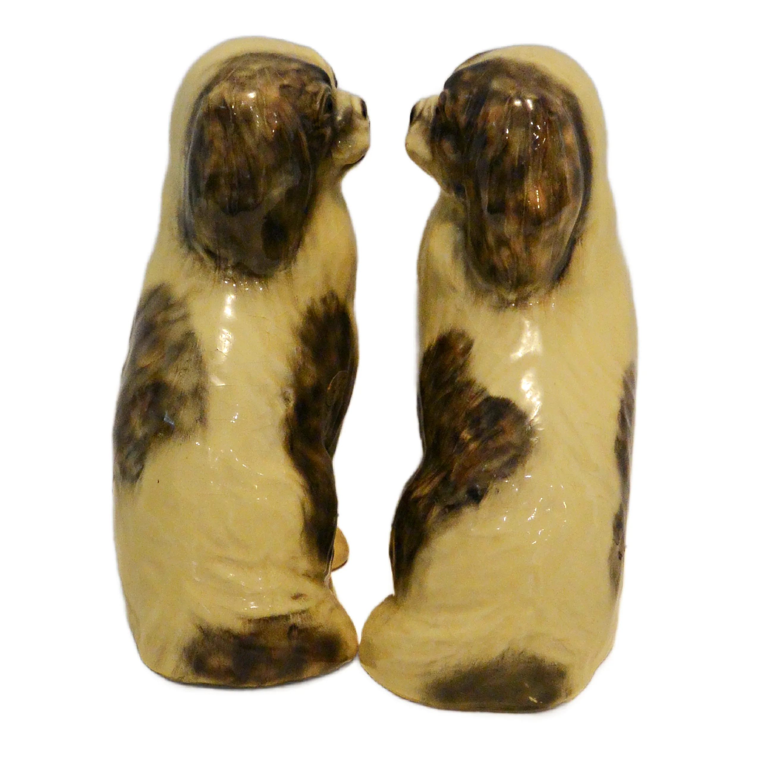 Large Staffordshire Style Mortens Studio Japanese Chin Dogs - Image 6