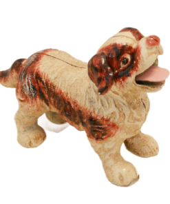 Cavalier King Charles Spaniel Vintage Cast Iron Mechanical Coin Bank