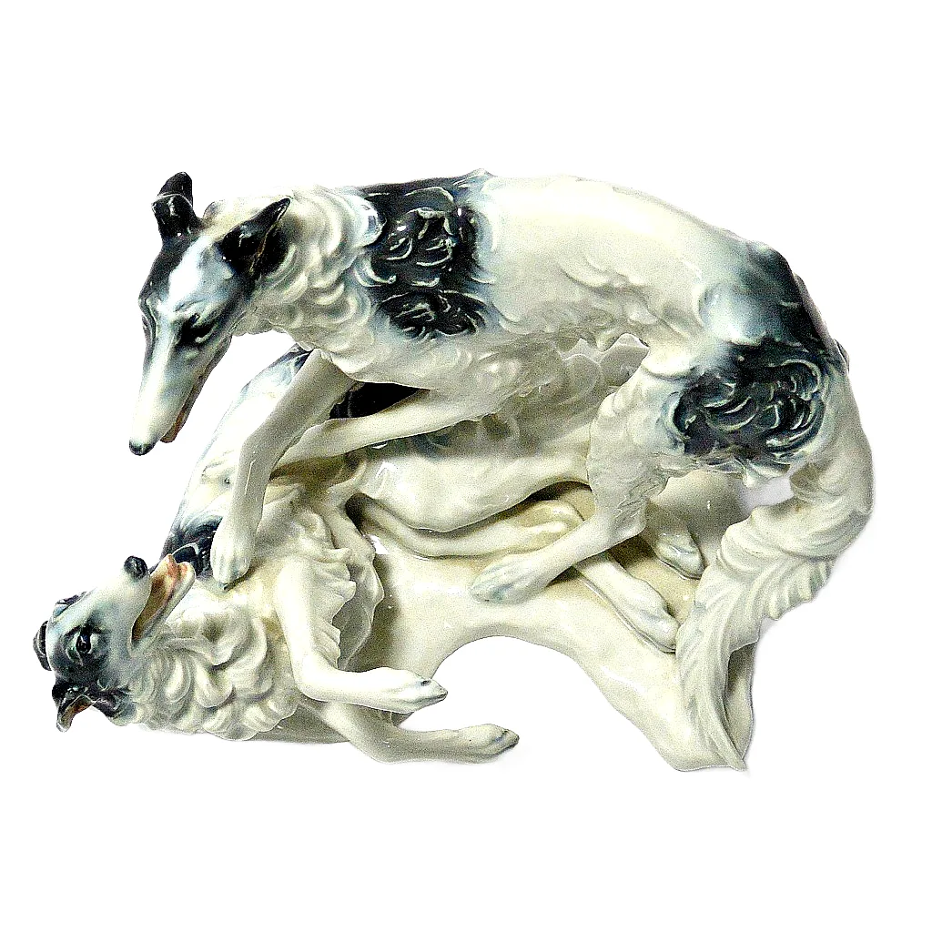 Rosenthal Art Deco Porcelain Borzoi Dog Figurine - Image 8
