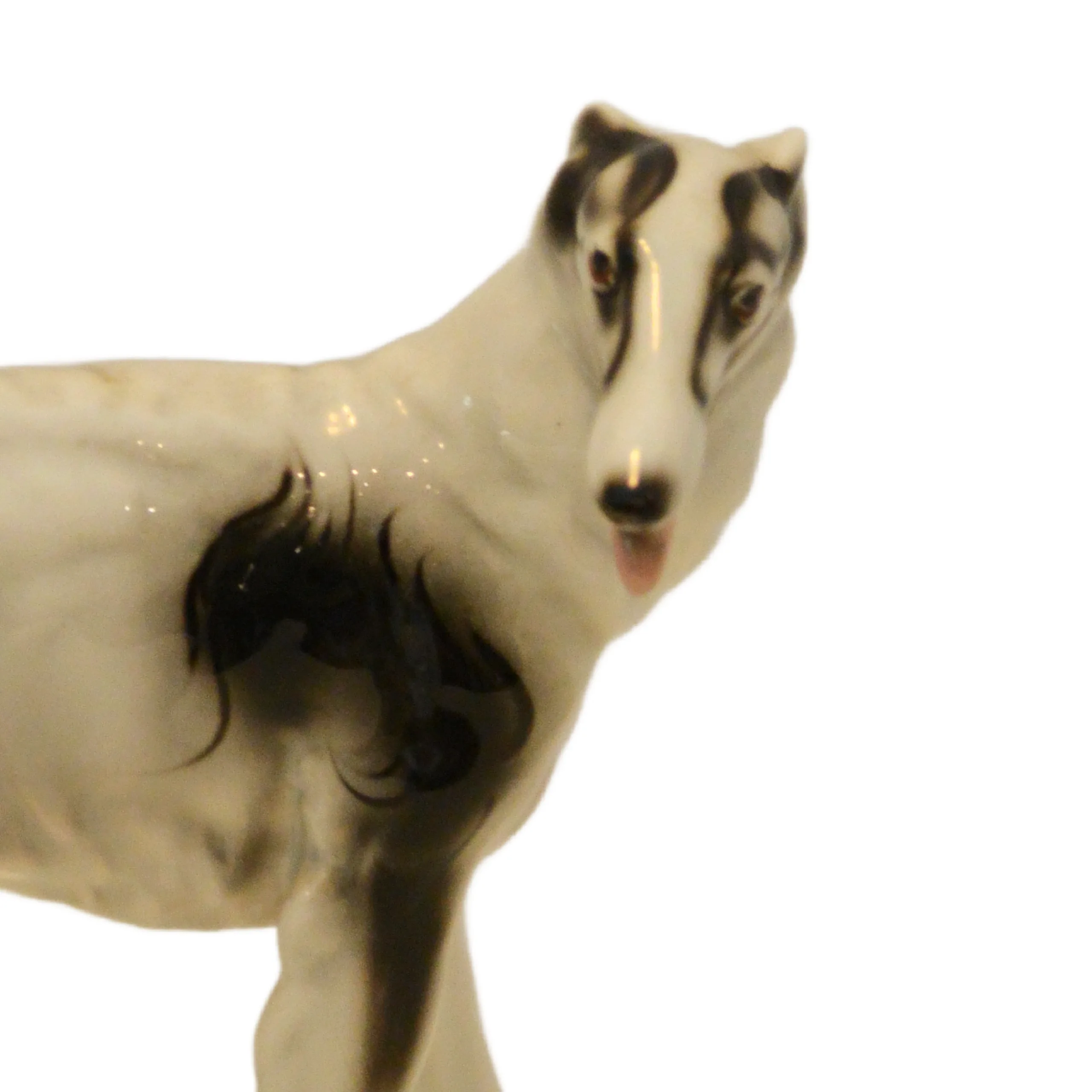 Austrian Porcelain Borzoi Russian Wolfhound Figurine by E&R Golden Crown - Image 3