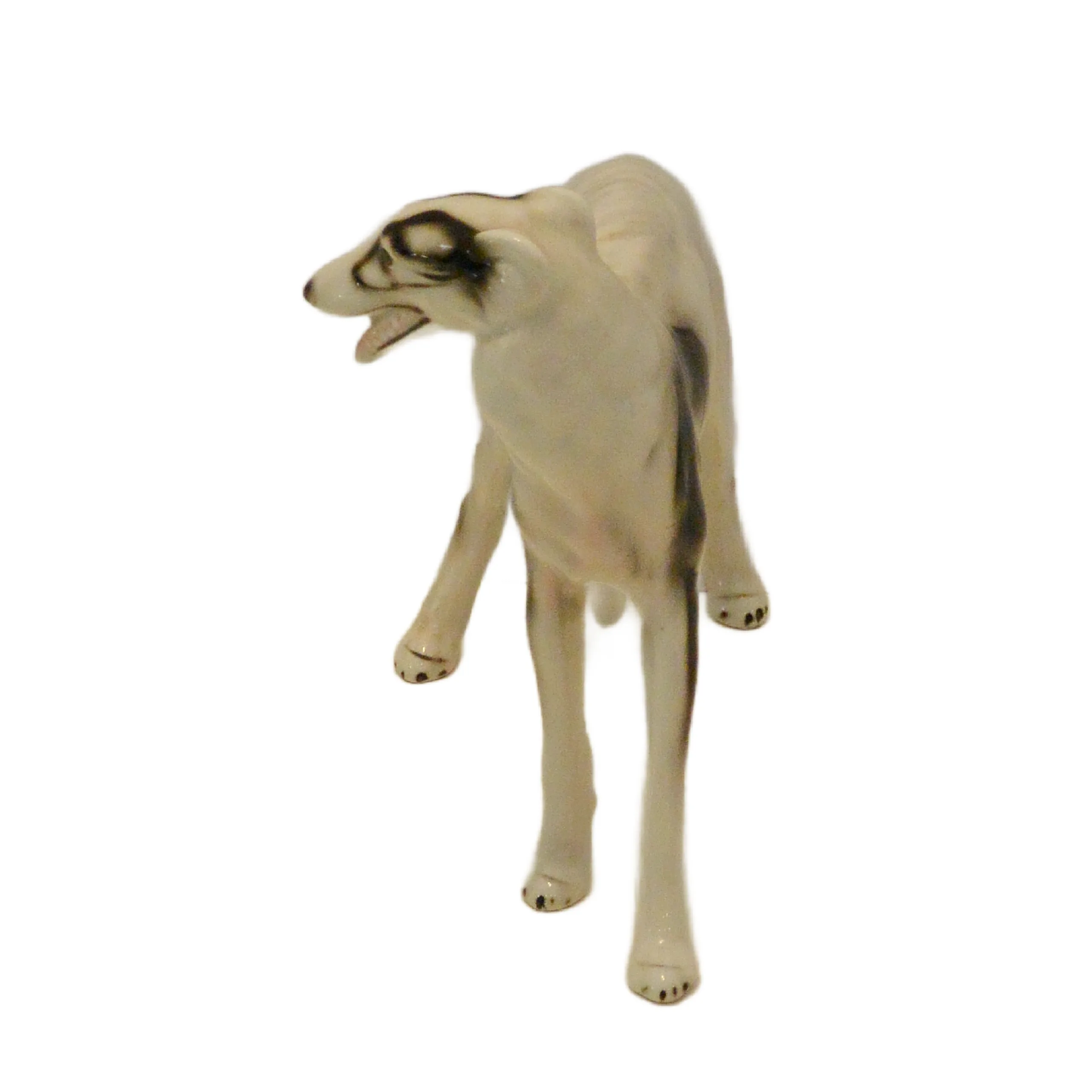 Austrian Porcelain Borzoi Russian Wolfhound Figurine by E&R Golden Crown - Image 4