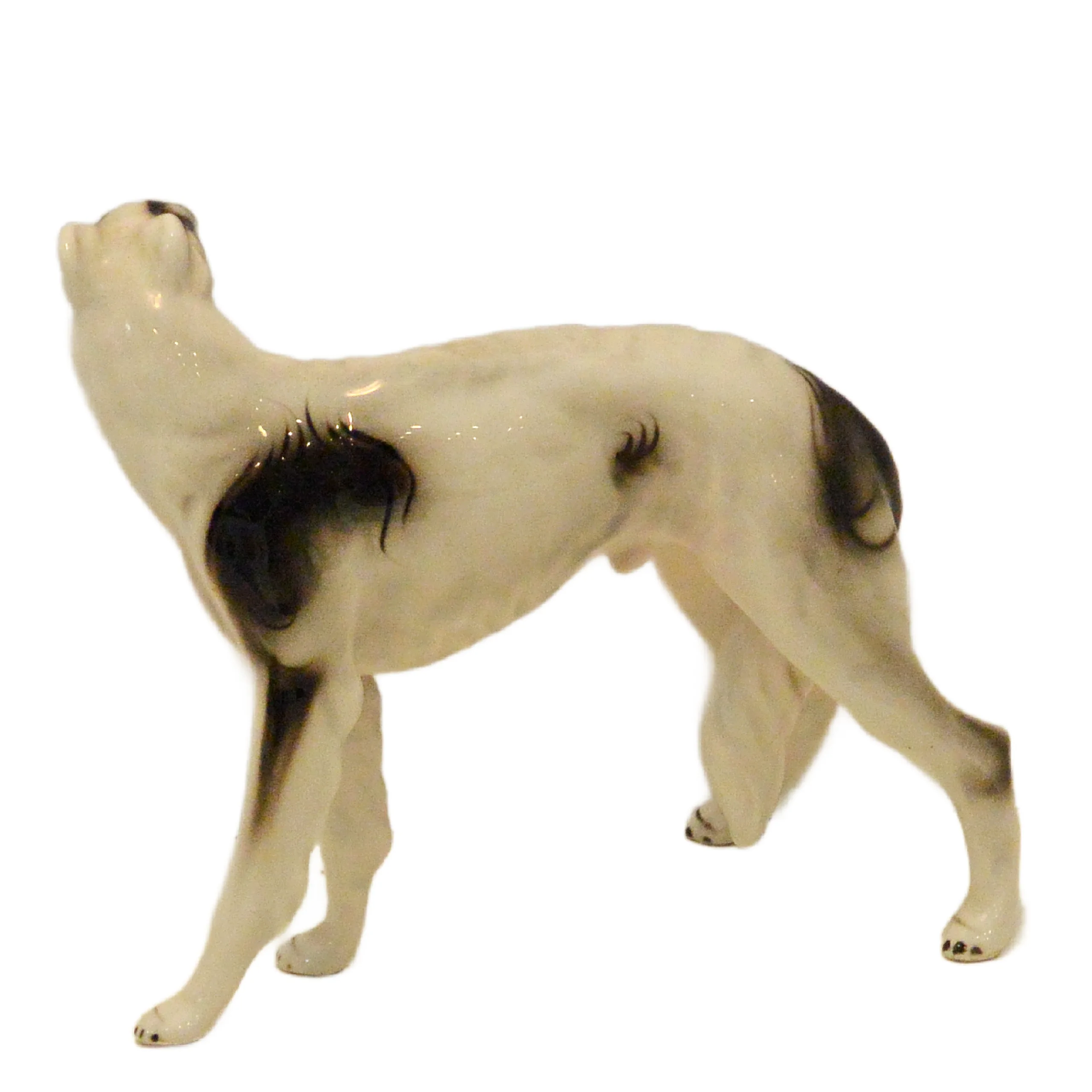 Austrian Porcelain Borzoi Russian Wolfhound Figurine by E&R Golden Crown - Image 5