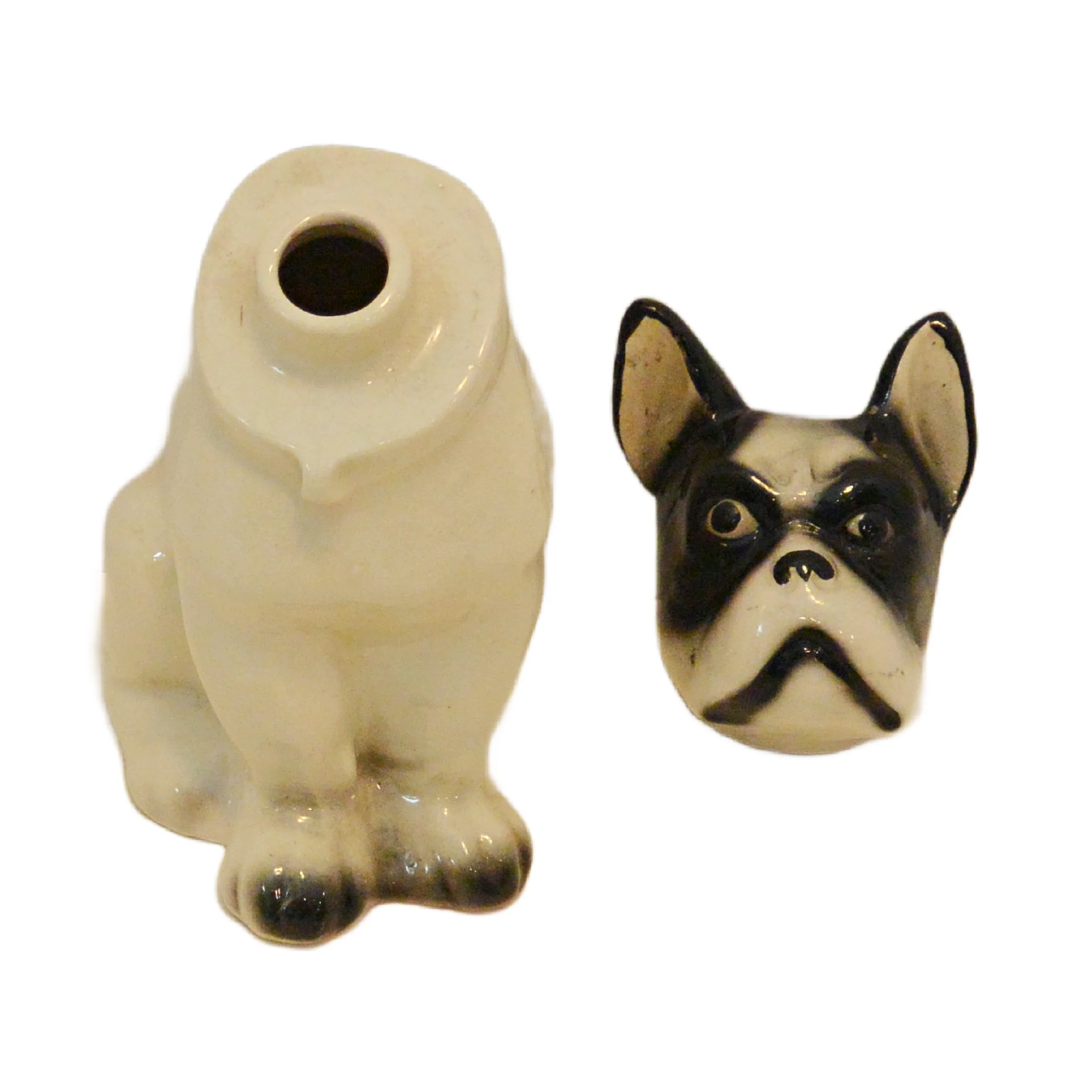 Mid-Century Moriyama Japan Porcelain Boston Terrier Decanter - Image 8