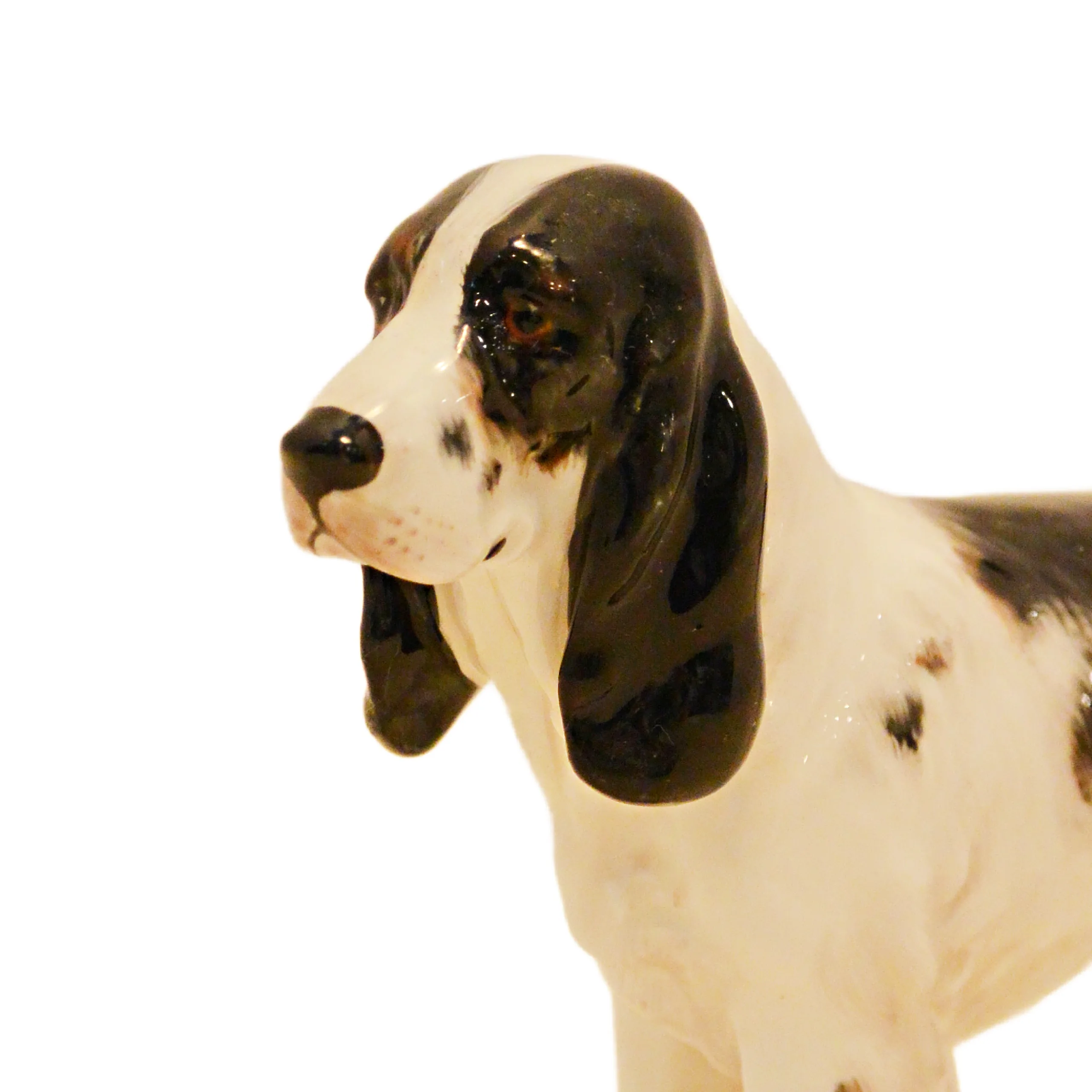 Royal Doulton Cocker Spaniel HN 1078 &ndash; Antique Frederick Daws Design &ndash; Black & White Parti-Color, c. 1930s-40s - Image 3