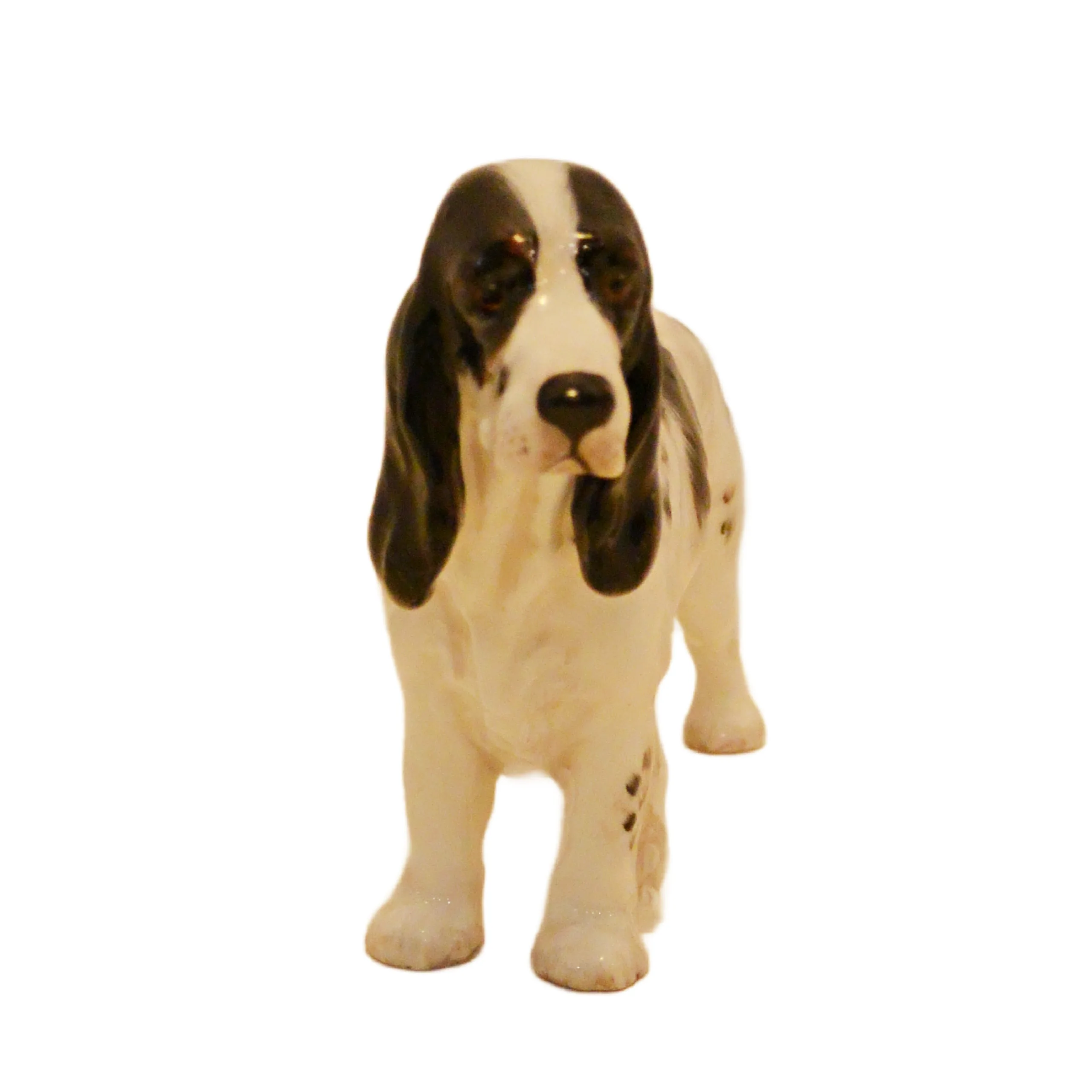 Royal Doulton Cocker Spaniel HN 1078 &ndash; Antique Frederick Daws Design &ndash; Black & White Parti-Color, c. 1930s-40s - Image 5