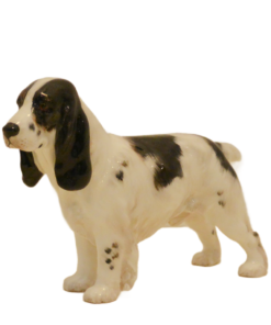 Royal Doulton Cocker Spaniel HN 1078 &ndash; Antique Frederick Daws Design &ndash; Black & White Parti-Color, c. 1930s-40s