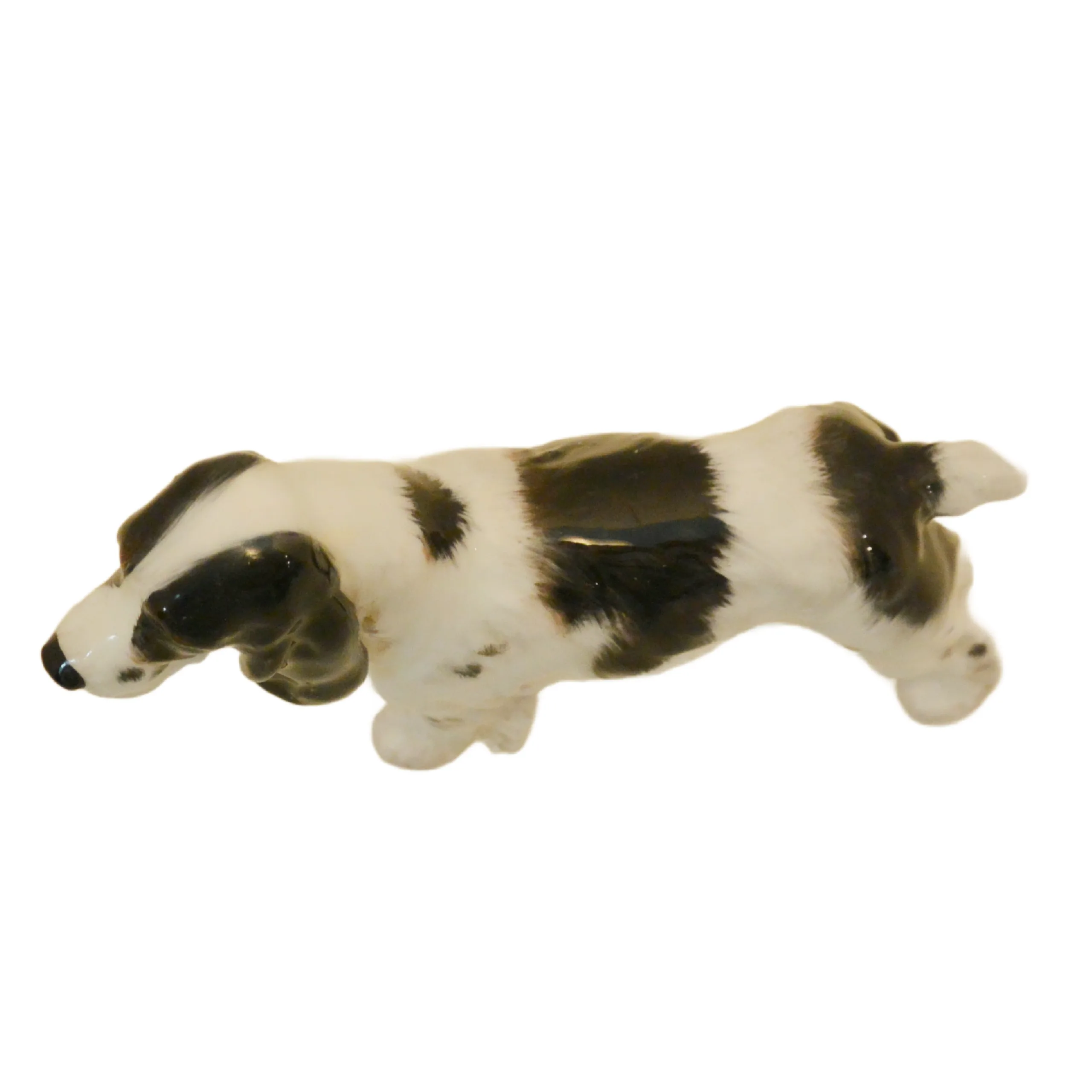 Royal Doulton Cocker Spaniel HN 1078 &ndash; Antique Frederick Daws Design &ndash; Black & White Parti-Color, c. 1930s-40s - Image 8