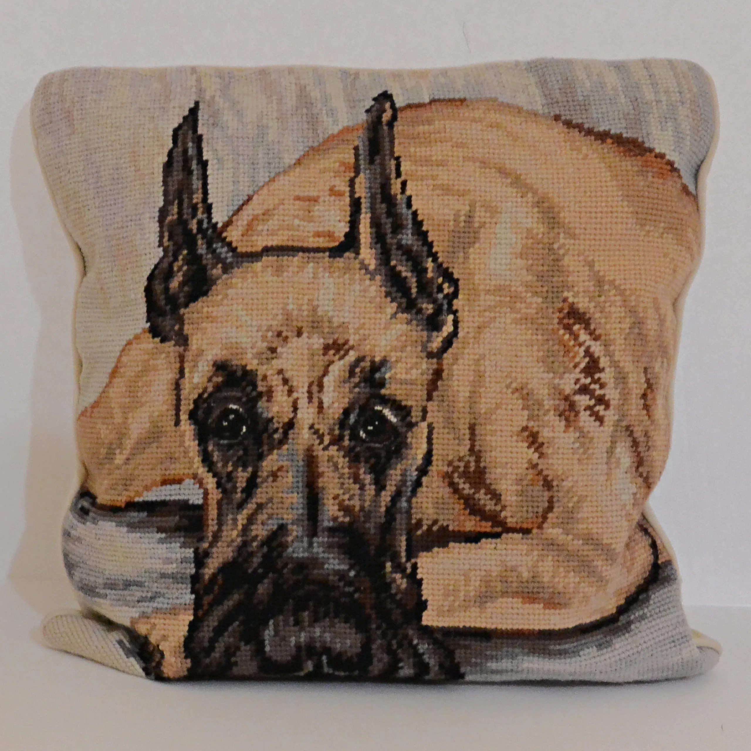 Vintage Great Dane Needlepoint Pillow &ndash; Mint Condition - Image 2