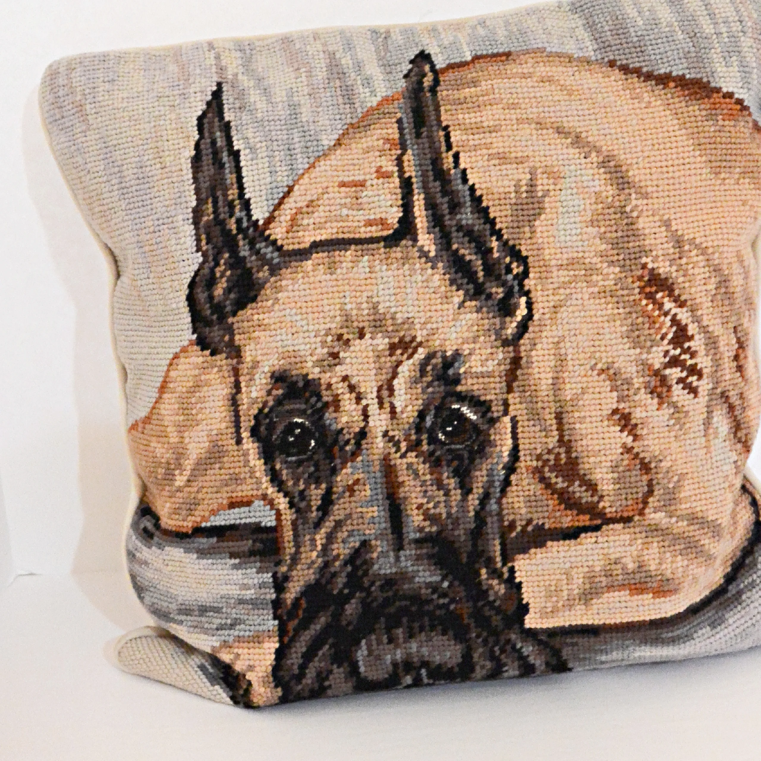 Vintage Great Dane Needlepoint Pillow &ndash; Mint Condition