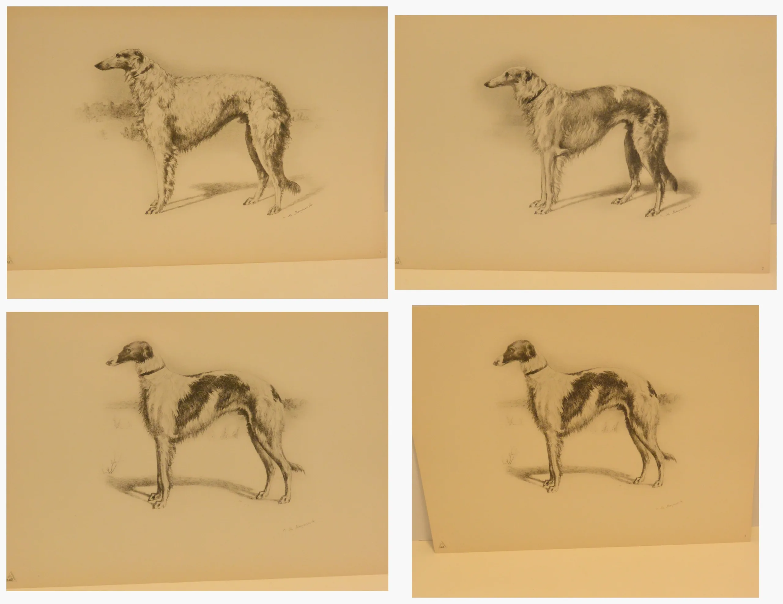 Rare 1934 Limited Edition Borzoi Portfolio: 28 Lithographs, "Echoes of Old Russia" - Image 5