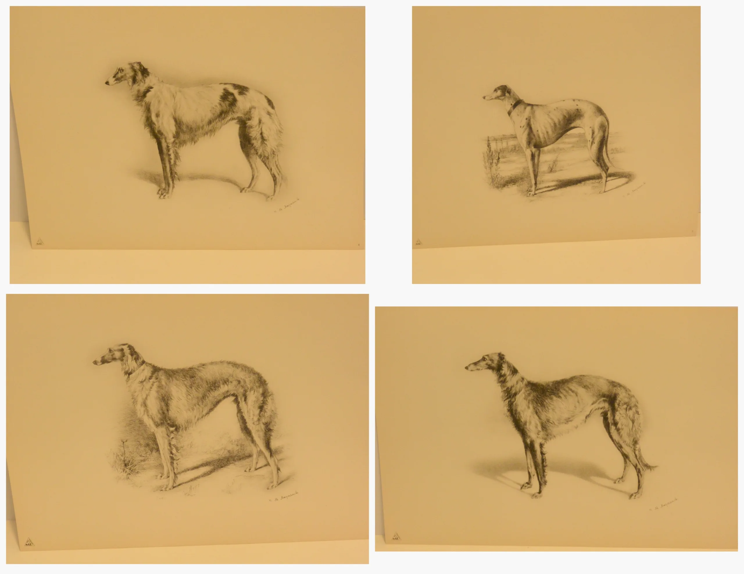 Rare 1934 Limited Edition Borzoi Portfolio: 28 Lithographs, "Echoes of Old Russia" - Image 7