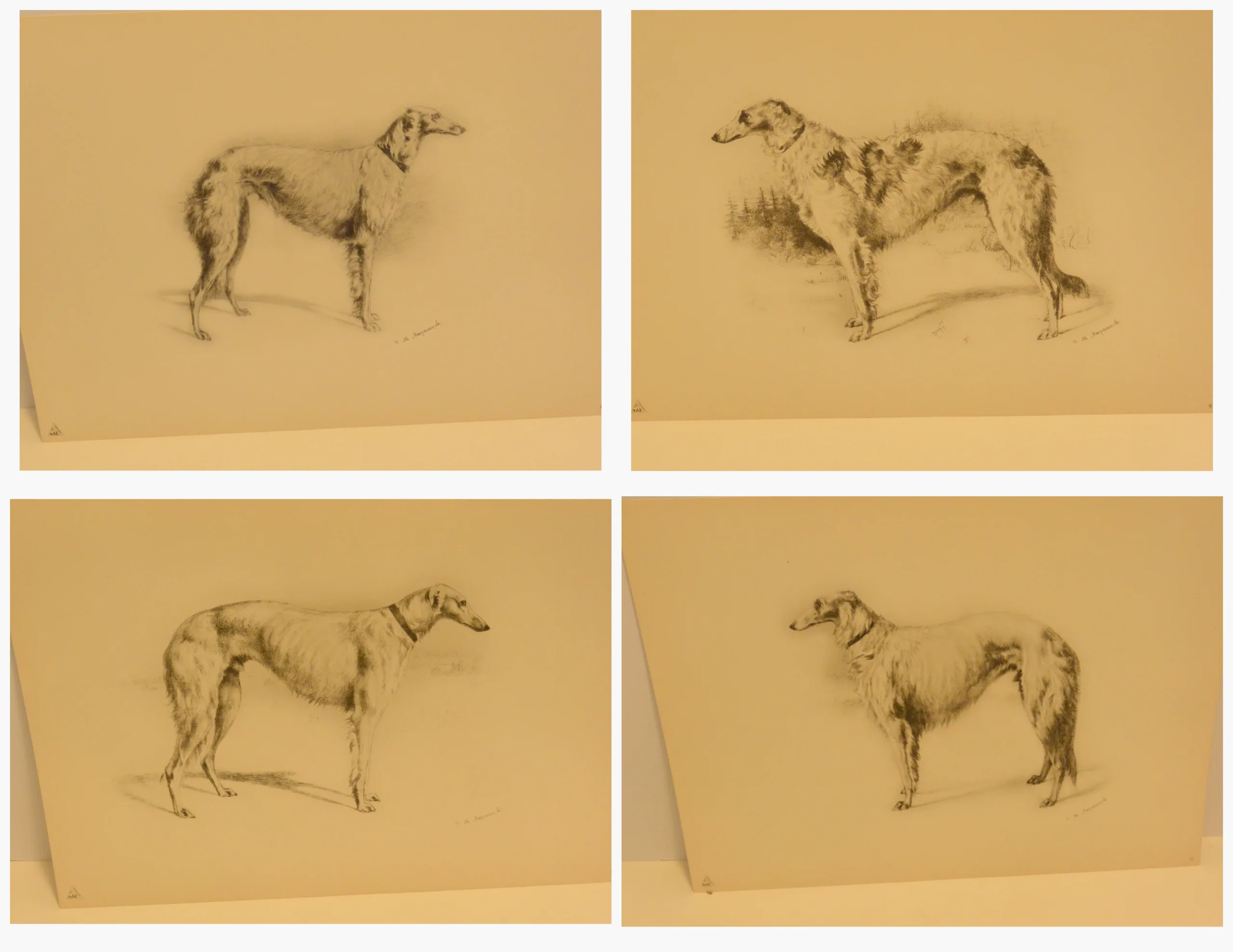 Rare 1934 Limited Edition Borzoi Portfolio: 28 Lithographs, "Echoes of Old Russia" - Image 6
