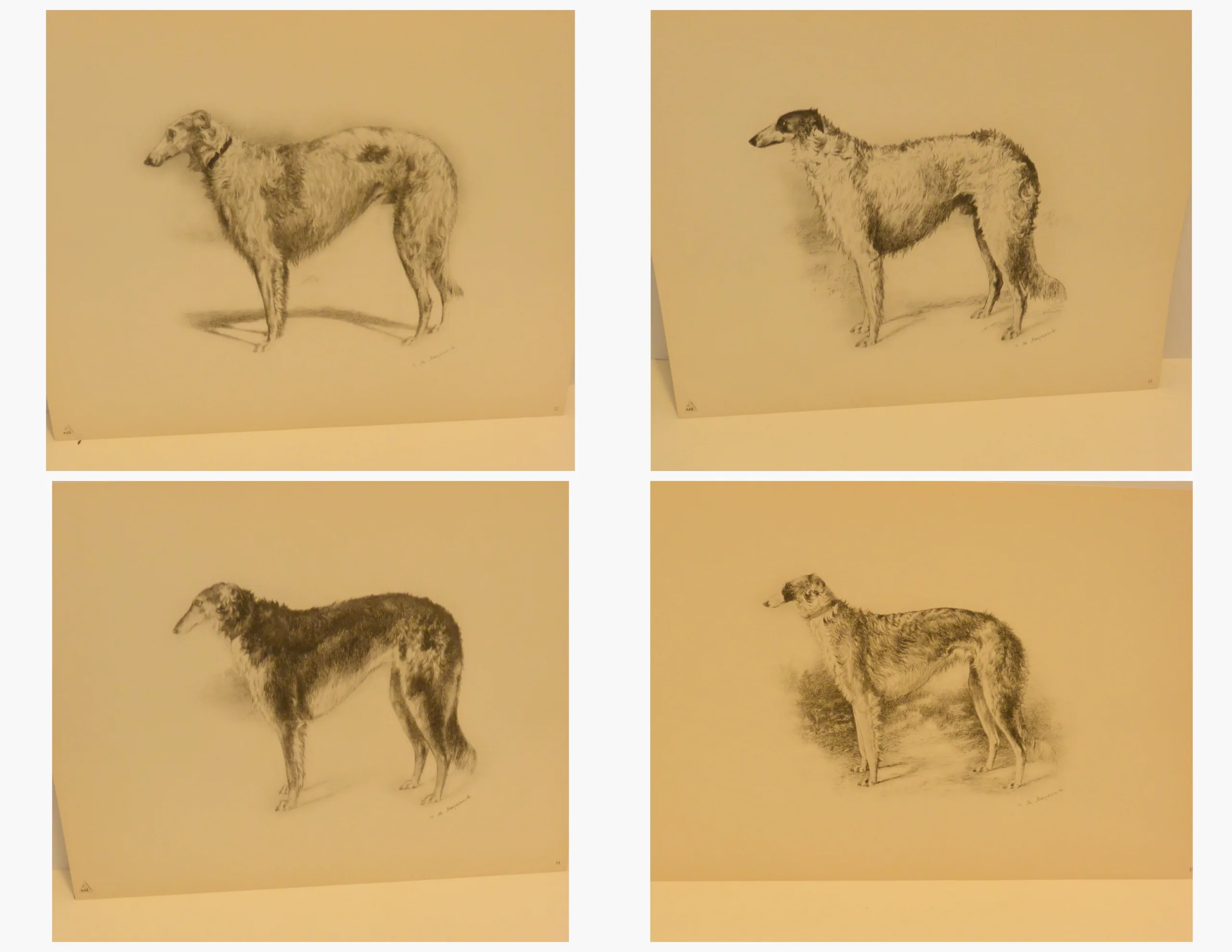 Rare 1934 Limited Edition Borzoi Portfolio: 28 Lithographs, "Echoes of Old Russia" - Image 4
