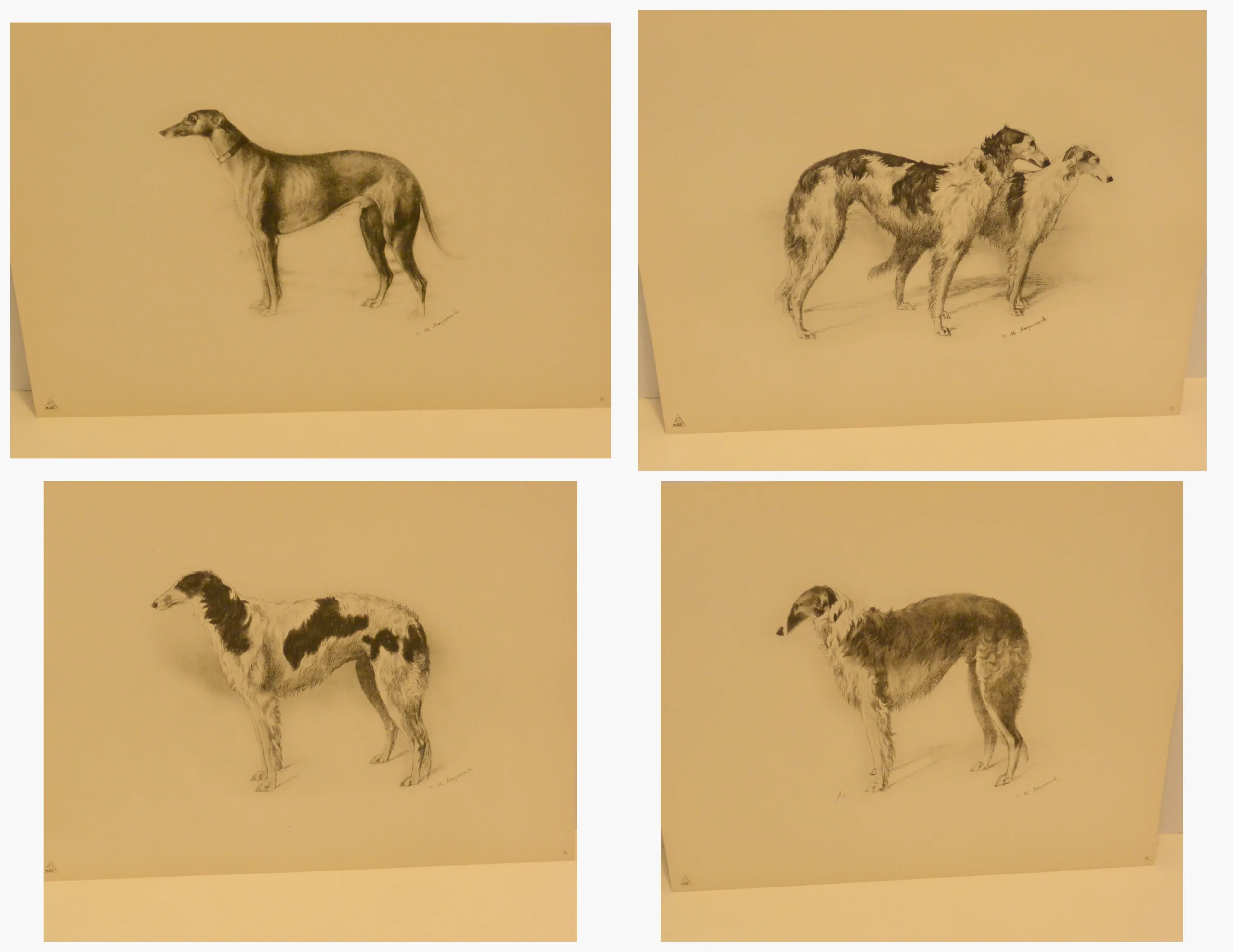 Rare 1934 Limited Edition Borzoi Portfolio: 28 Lithographs, "Echoes of Old Russia" - Image 8