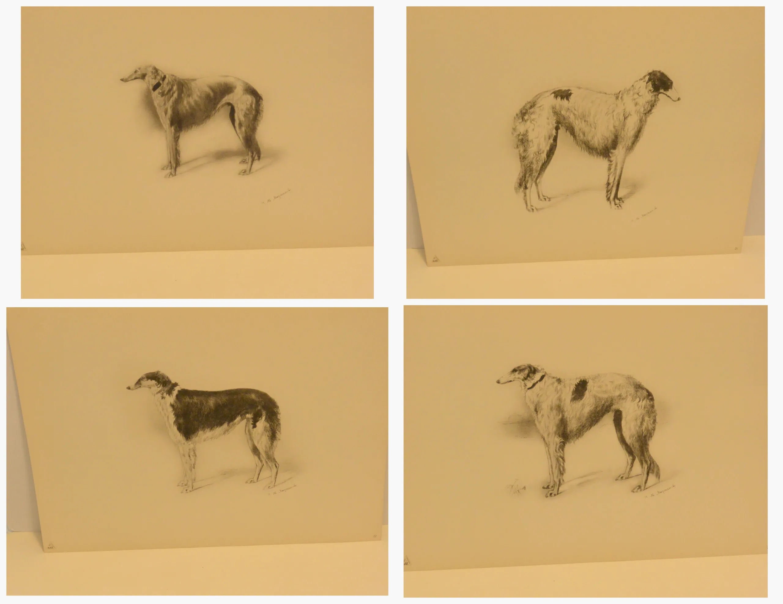 Rare 1934 Limited Edition Borzoi Portfolio: 28 Lithographs, "Echoes of Old Russia" - Image 9