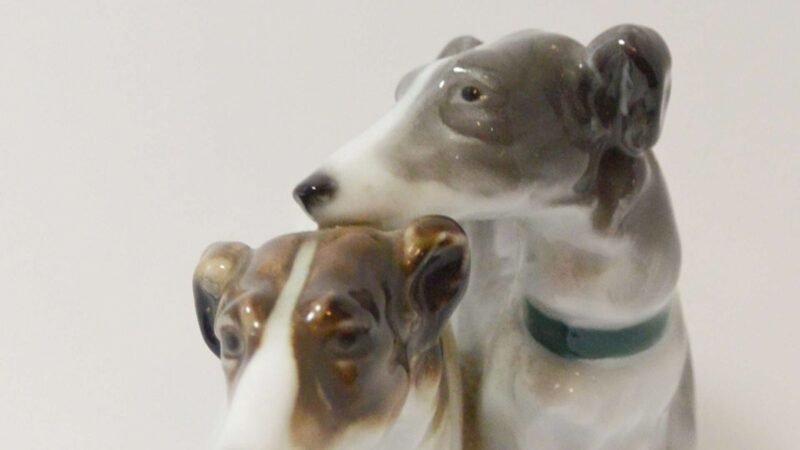 antique borzoi figurines
