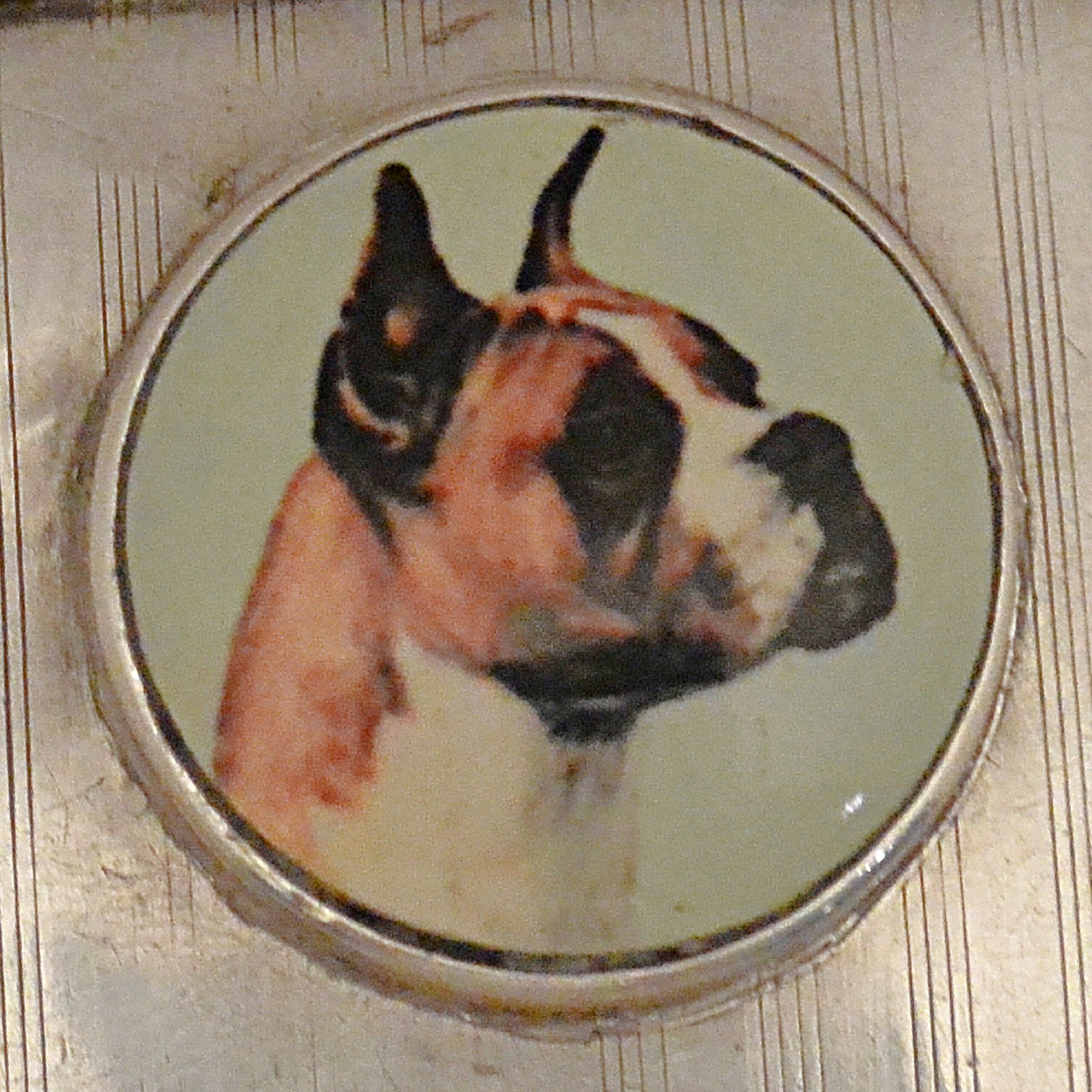 Antique 1919 Sterling Silver & Enamel Boxer Dog Vesta Case – Birmingham – Henry Williamson Ltd. - Image 4