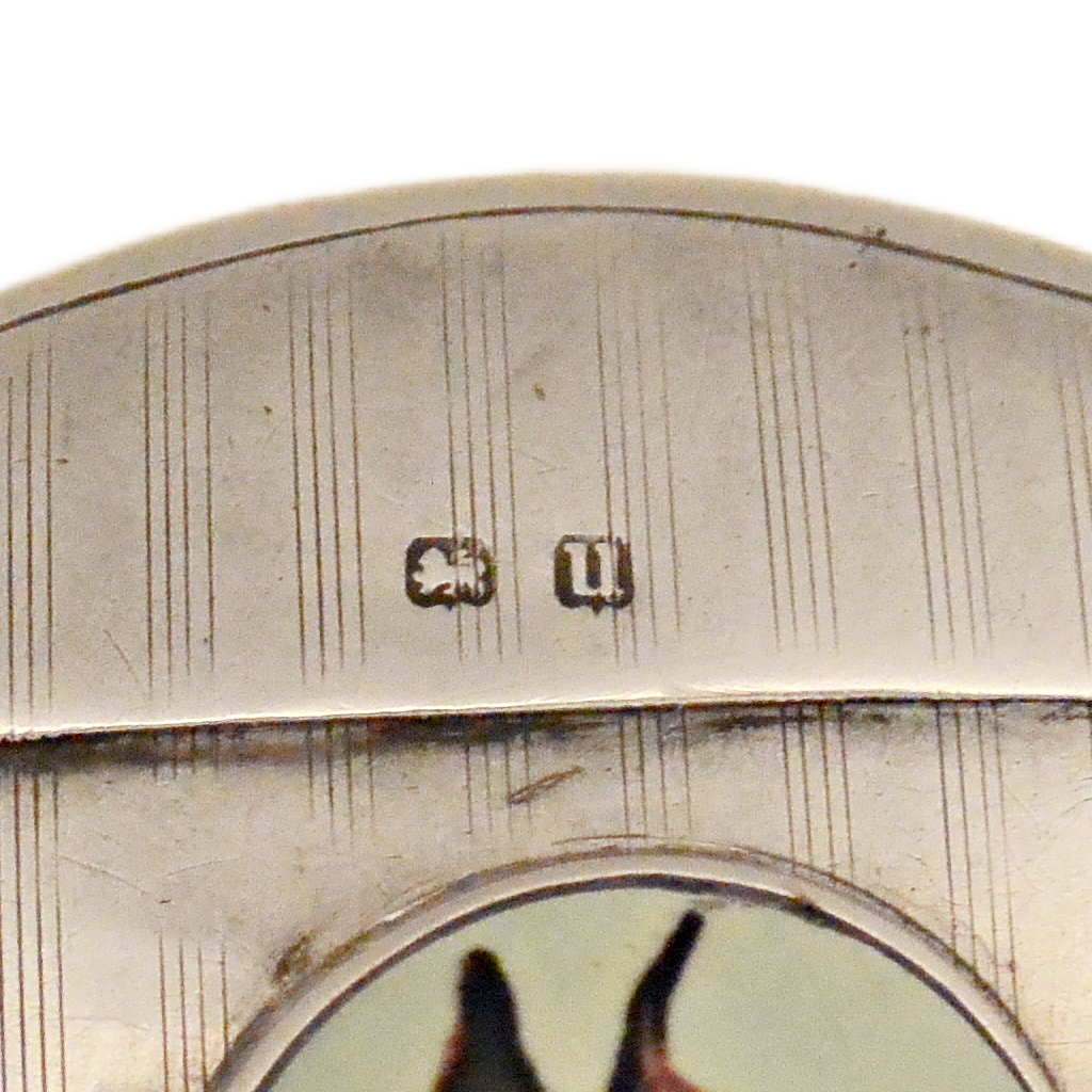 Antique 1919 Sterling Silver & Enamel Boxer Dog Vesta Case – Birmingham – Henry Williamson Ltd. - Image 3